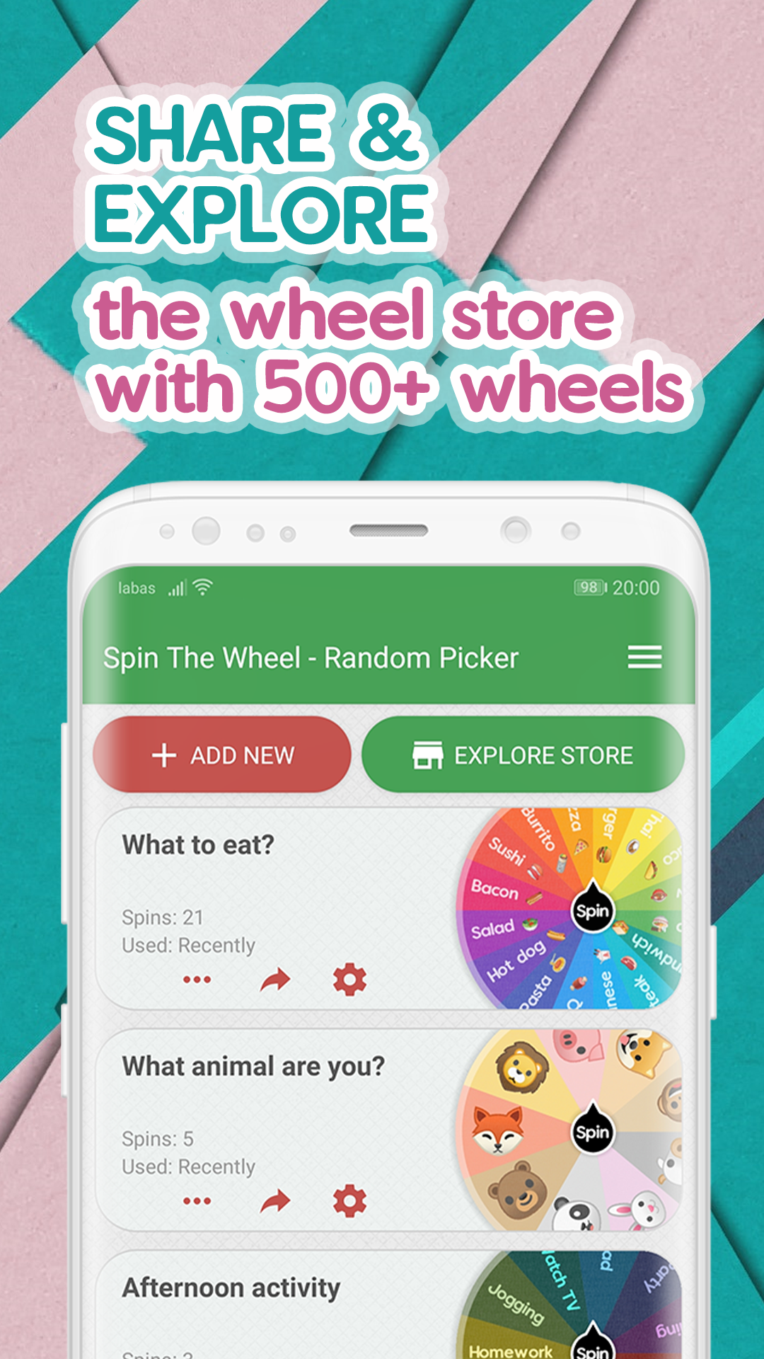 اسکرین شات 5 برنامه Spin The Wheel - Random Picker