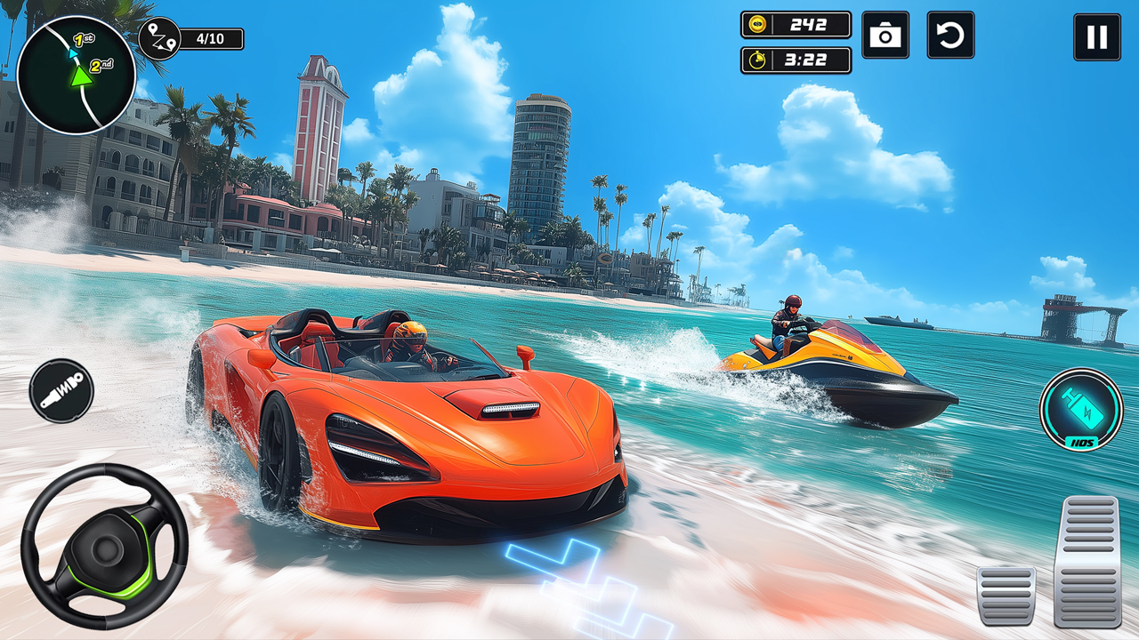 اسکرین شات 2 بازی GT Car Race Game -Water Surfer