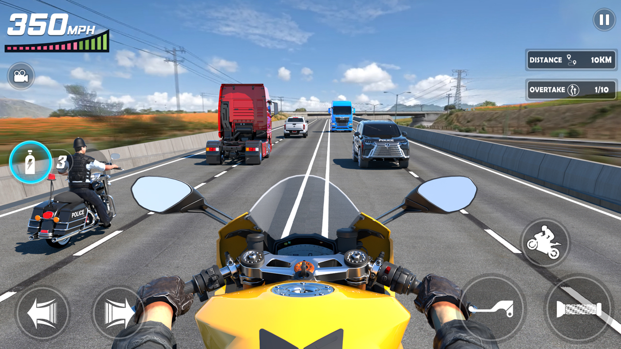 اسکرین شات 4 بازی Racing In Moto: Traffic Race