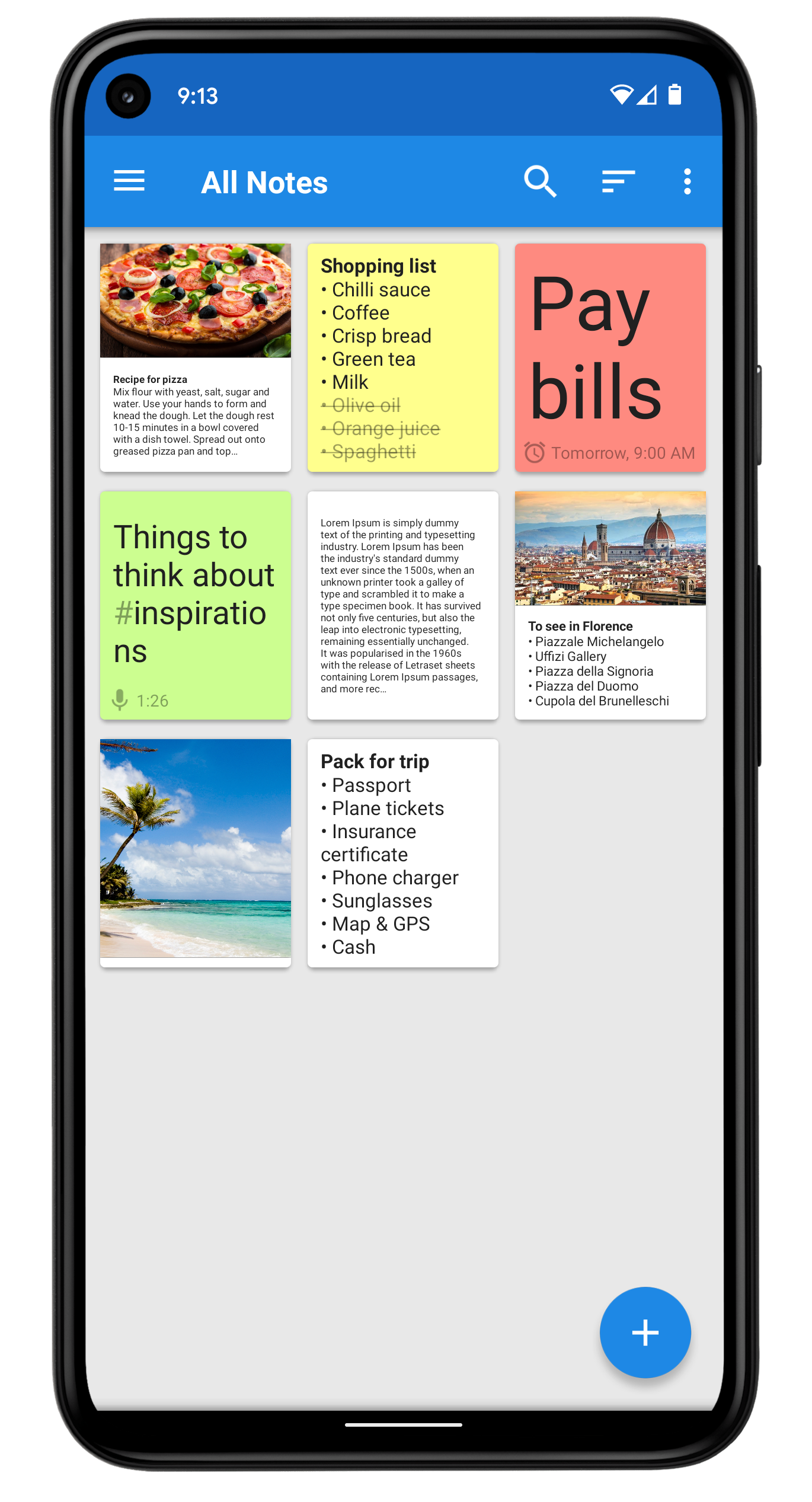 اسکرین شات 1 برنامه Notepad - Notes and Tasks