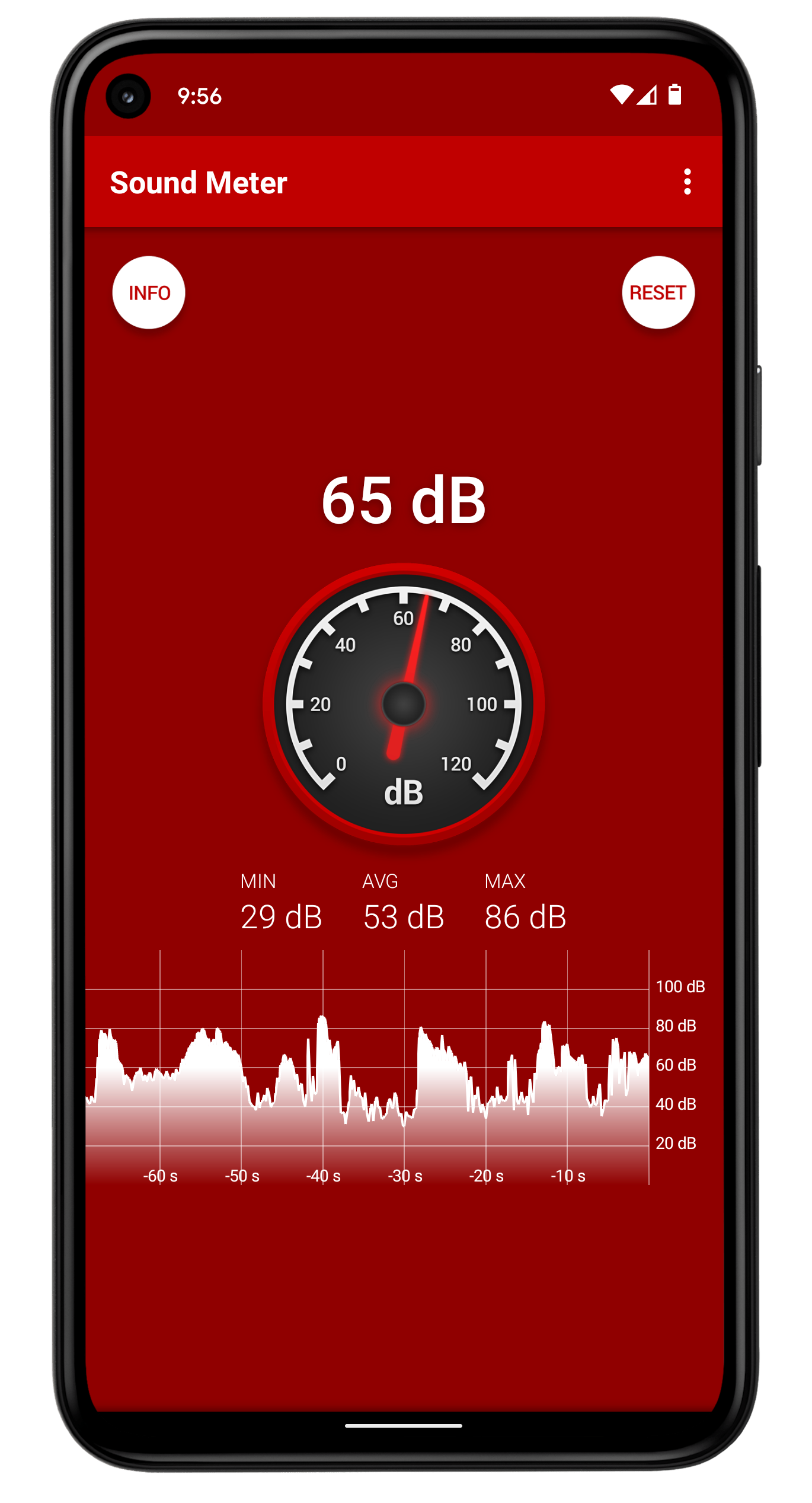 اسکرین شات 1 برنامه Sound Decibel Meter