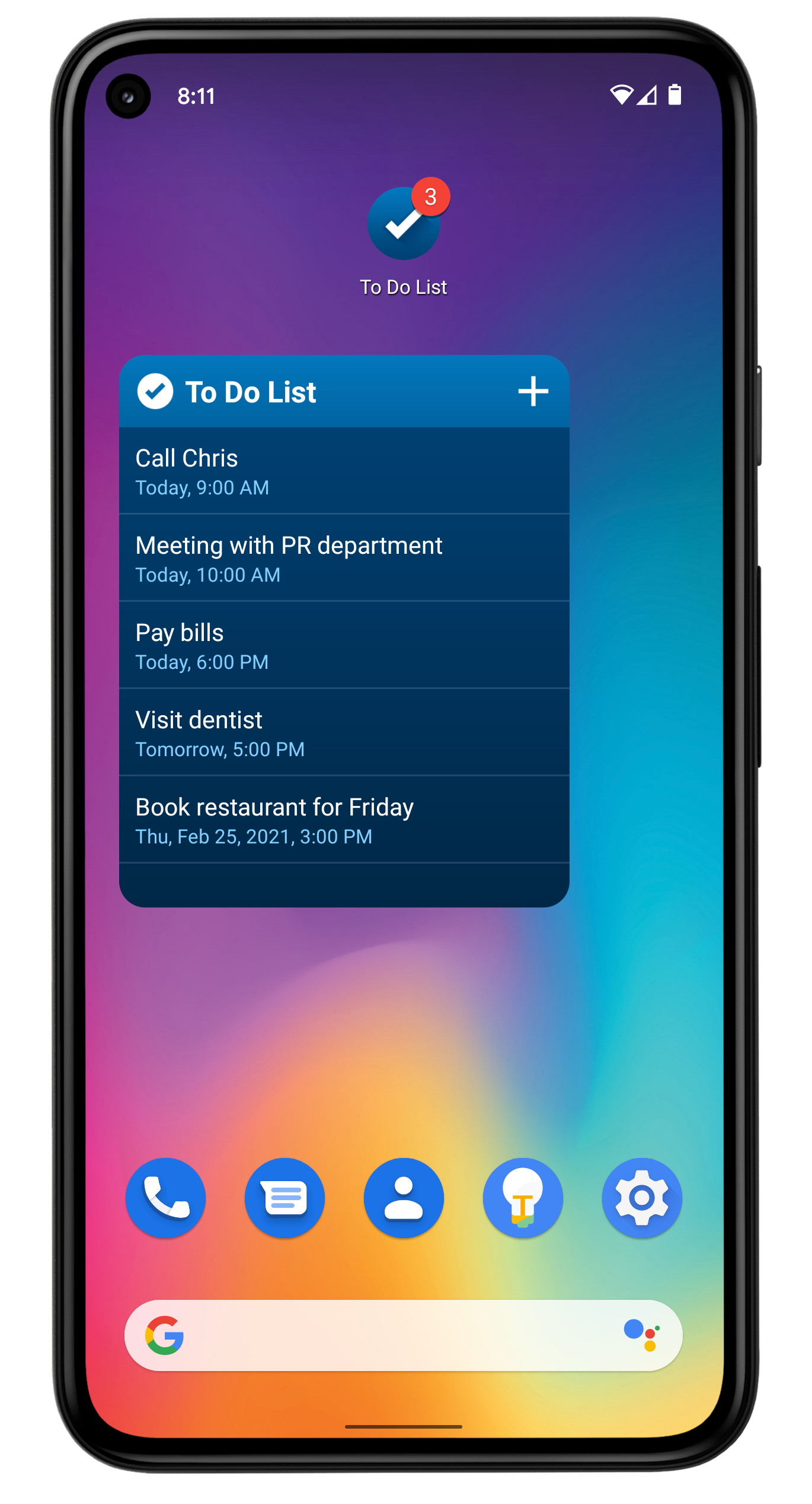 اسکرین شات 2 برنامه To Do List
