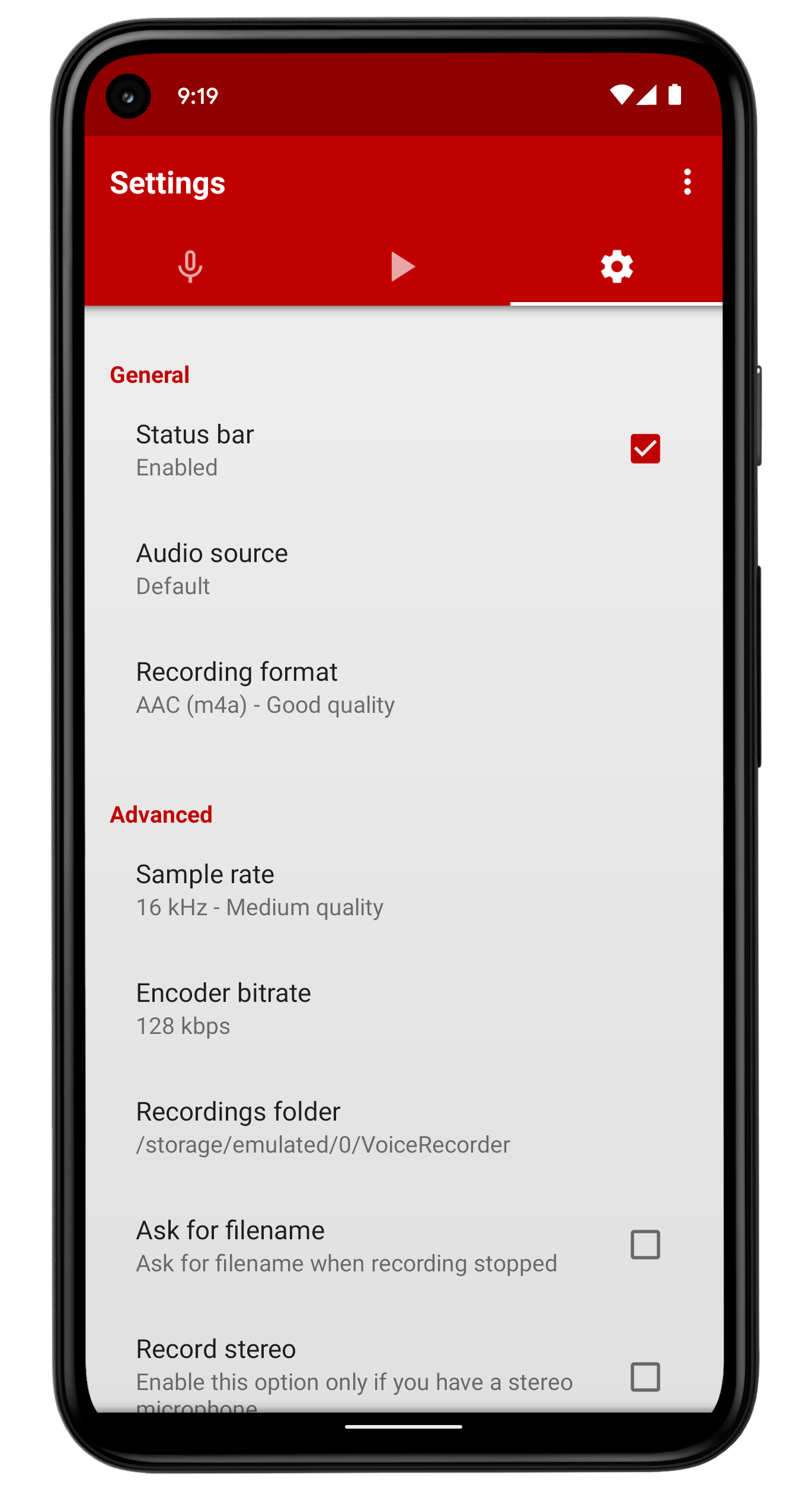 اسکرین شات 3 برنامه Voice Recorder Pro