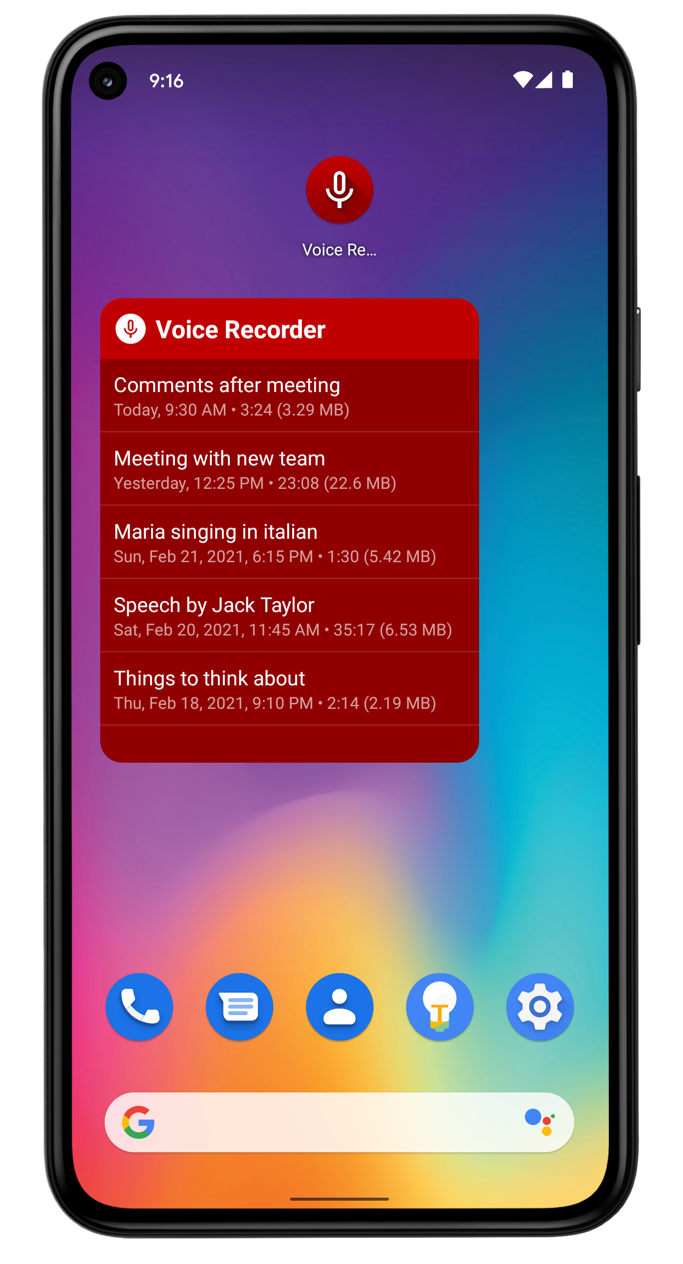 اسکرین شات 6 برنامه Voice Recorder Pro