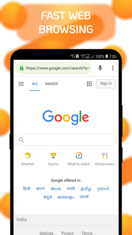 اسکرین شات 4 برنامه Mini Browser - Fast & Private