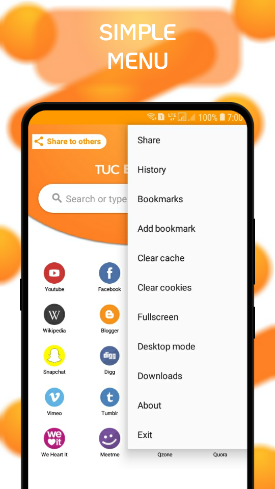 اسکرین شات 5 برنامه Mini Browser - Fast & Private