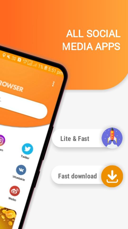 اسکرین شات 2 برنامه Mini Browser - Fast & Private