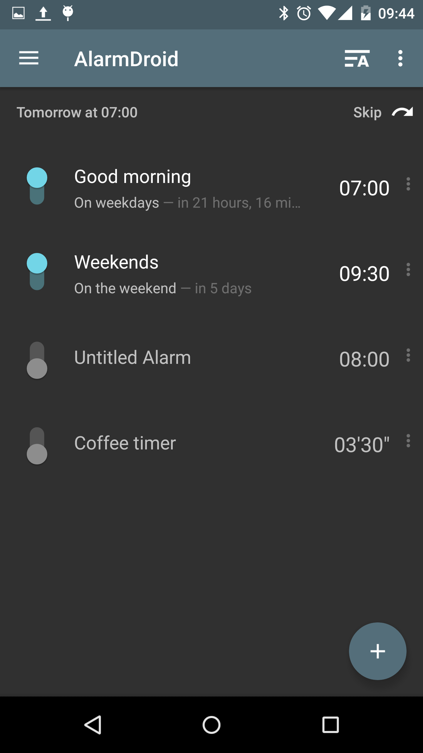 اسکرین شات 2 برنامه AlarmDroid (alarm clock)