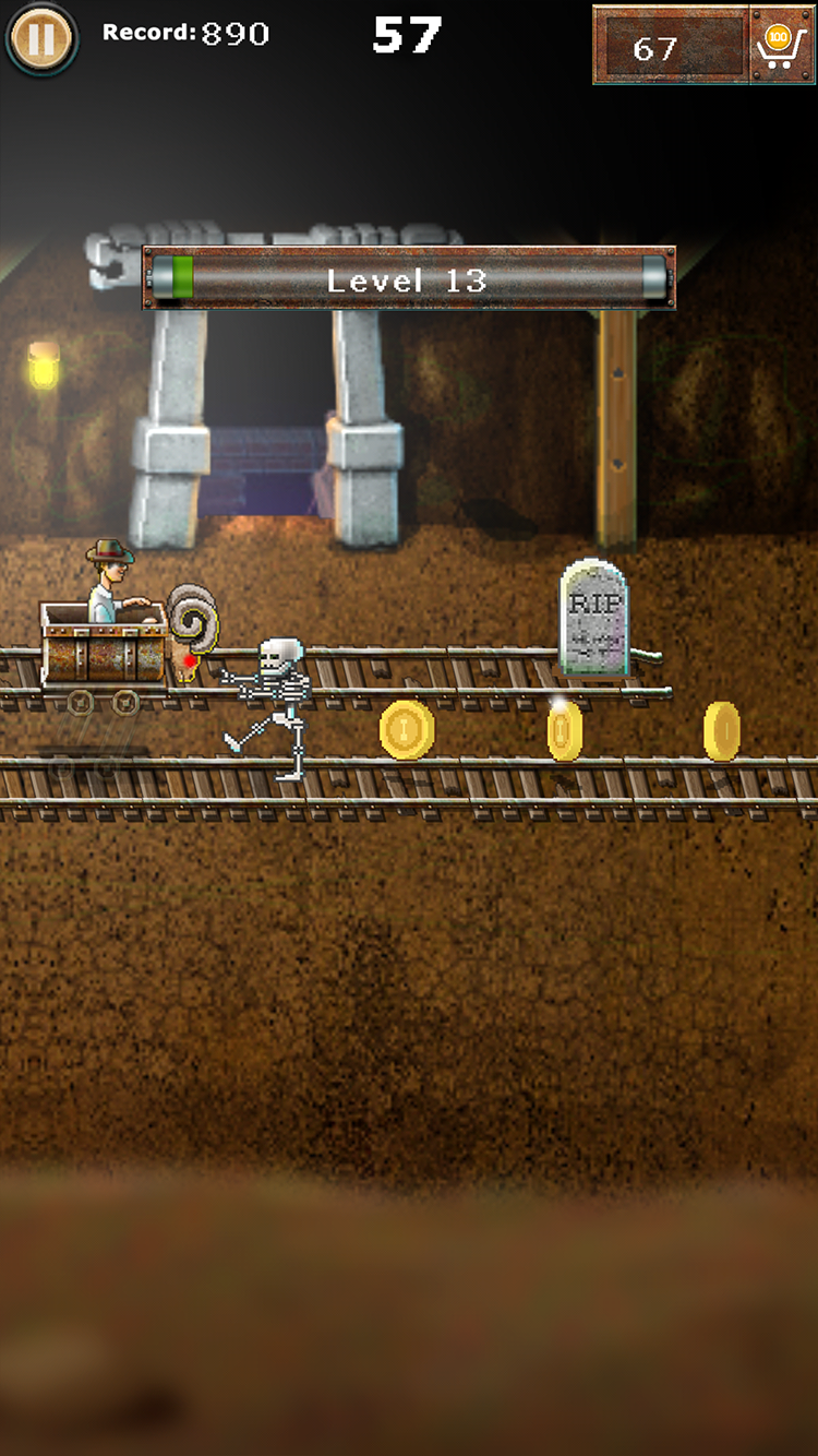 اسکرین شات 3 بازی Minecart Jumper - Gold Rush