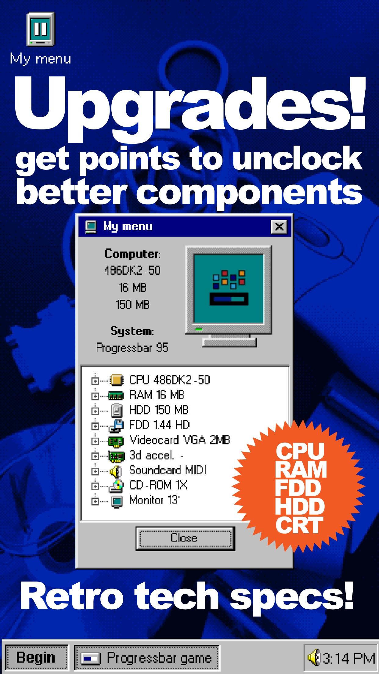 اسکرین شات 5 بازی Progressbar95 - nostalgic game