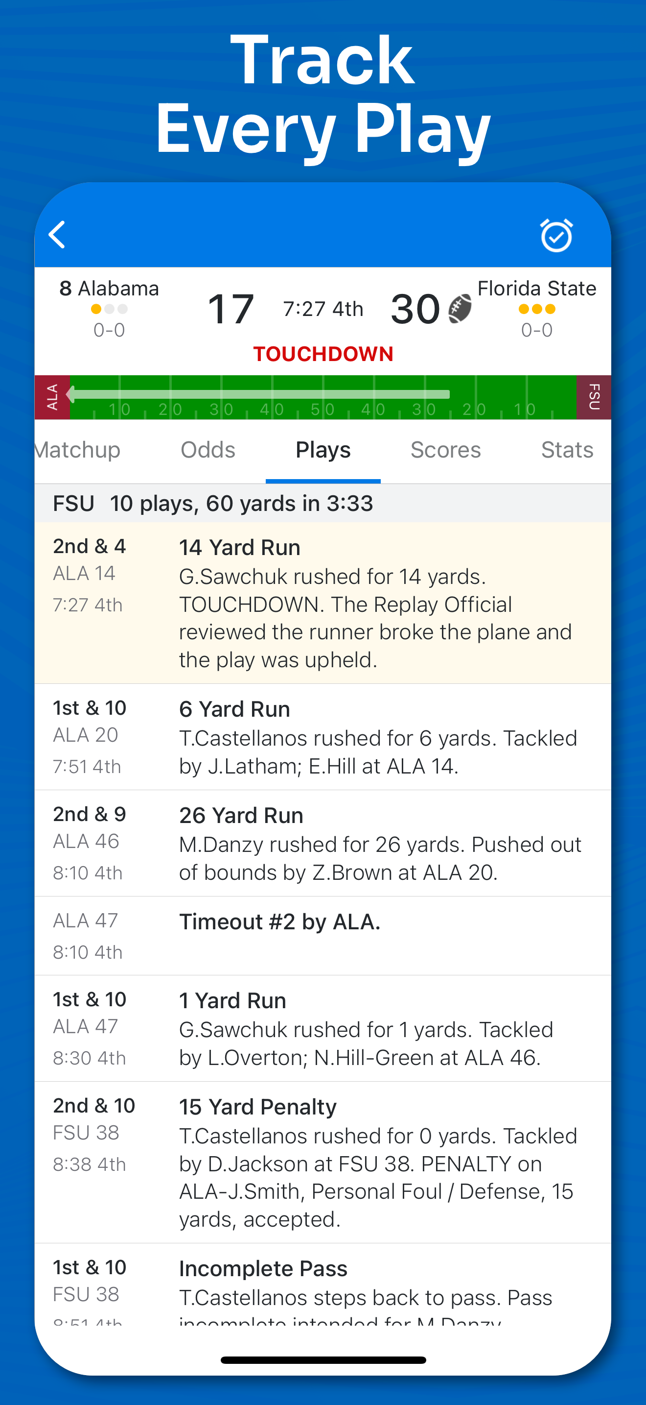 اسکرین شات 3 برنامه Superfan: College Football