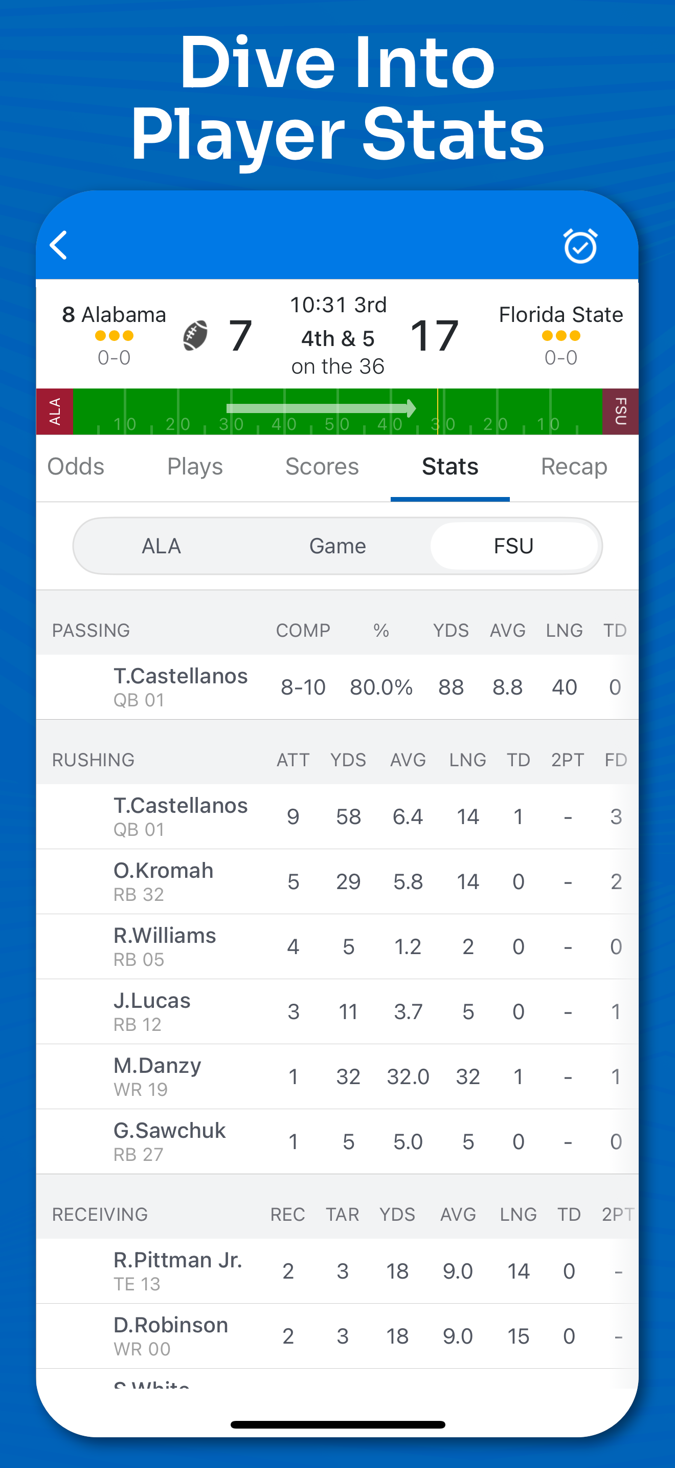 اسکرین شات 5 برنامه Superfan: College Football