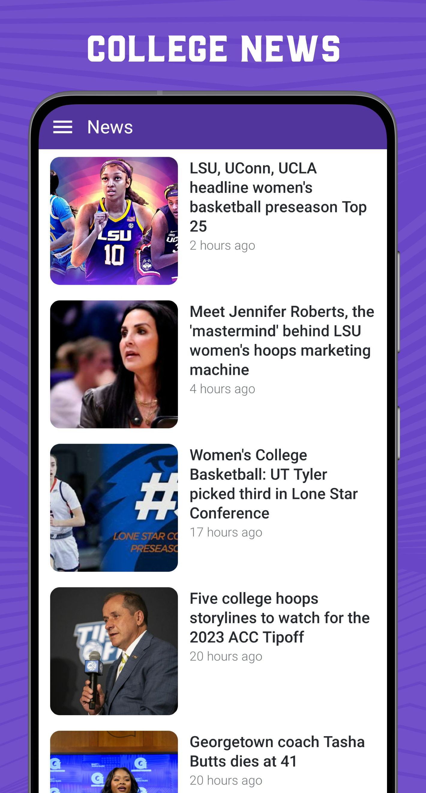 اسکرین شات 8 برنامه Women's College Basketball