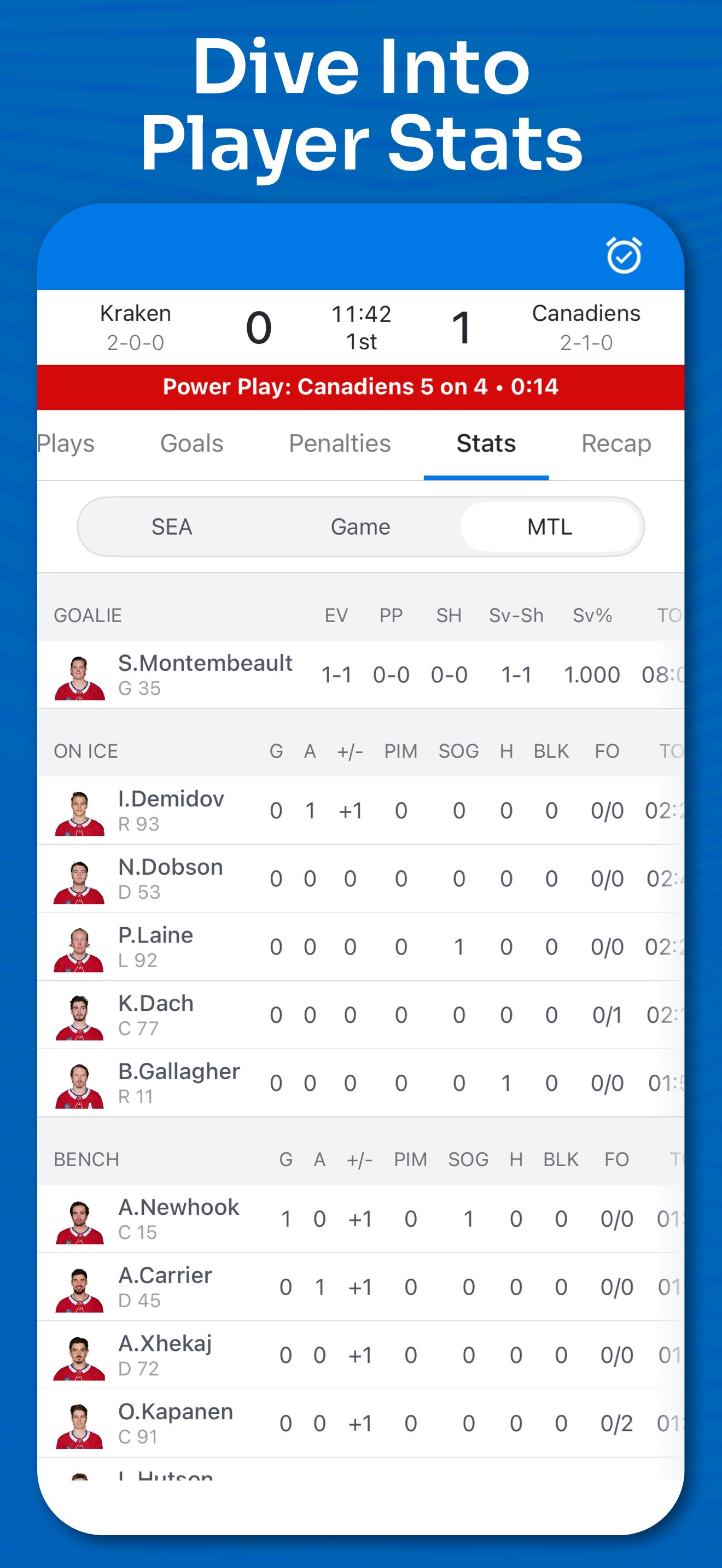 اسکرین شات 5 برنامه Superfan Sports: Pro Hockey