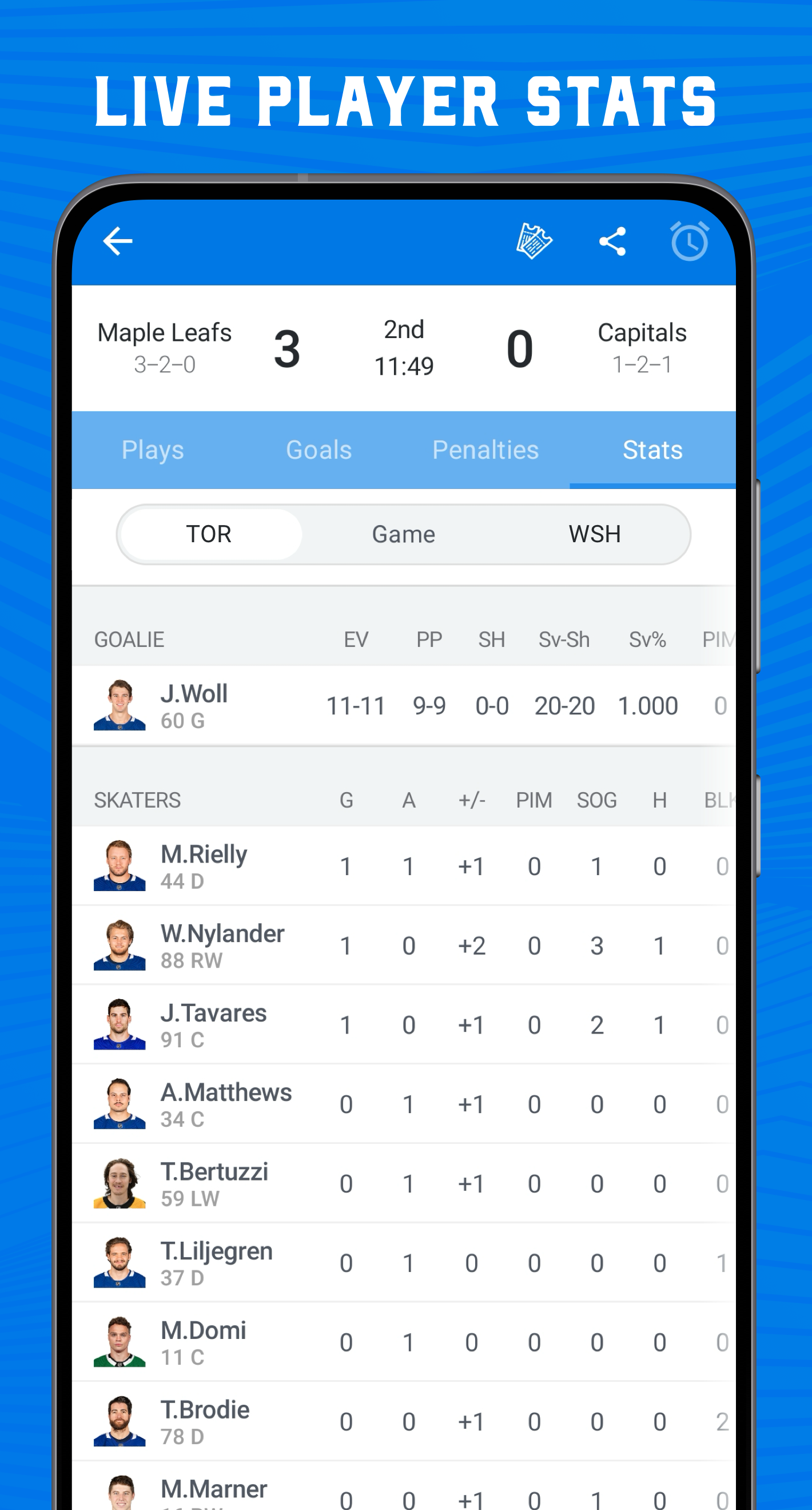 اسکرین شات 7 برنامه Superfan Sports: Pro Hockey