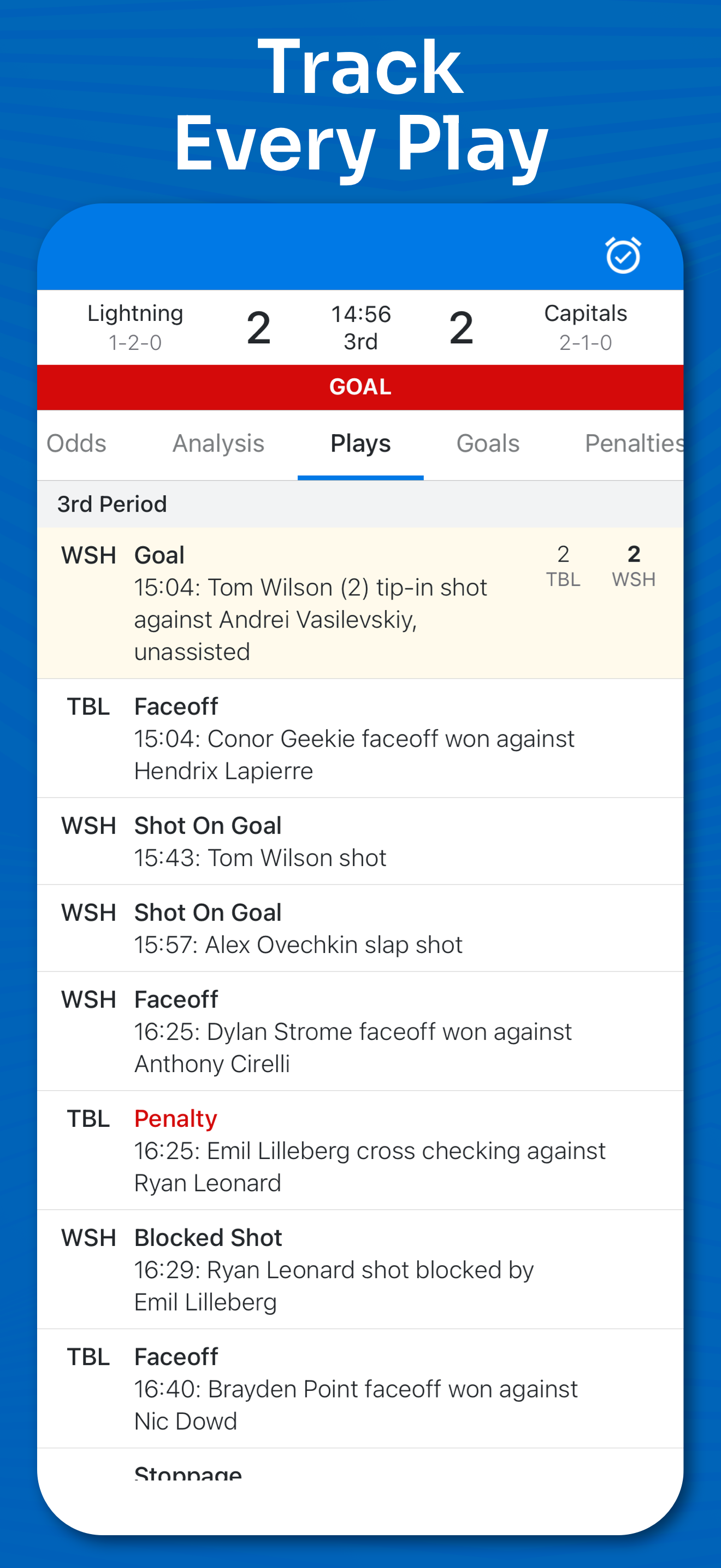 اسکرین شات 3 برنامه Superfan Sports: Pro Hockey