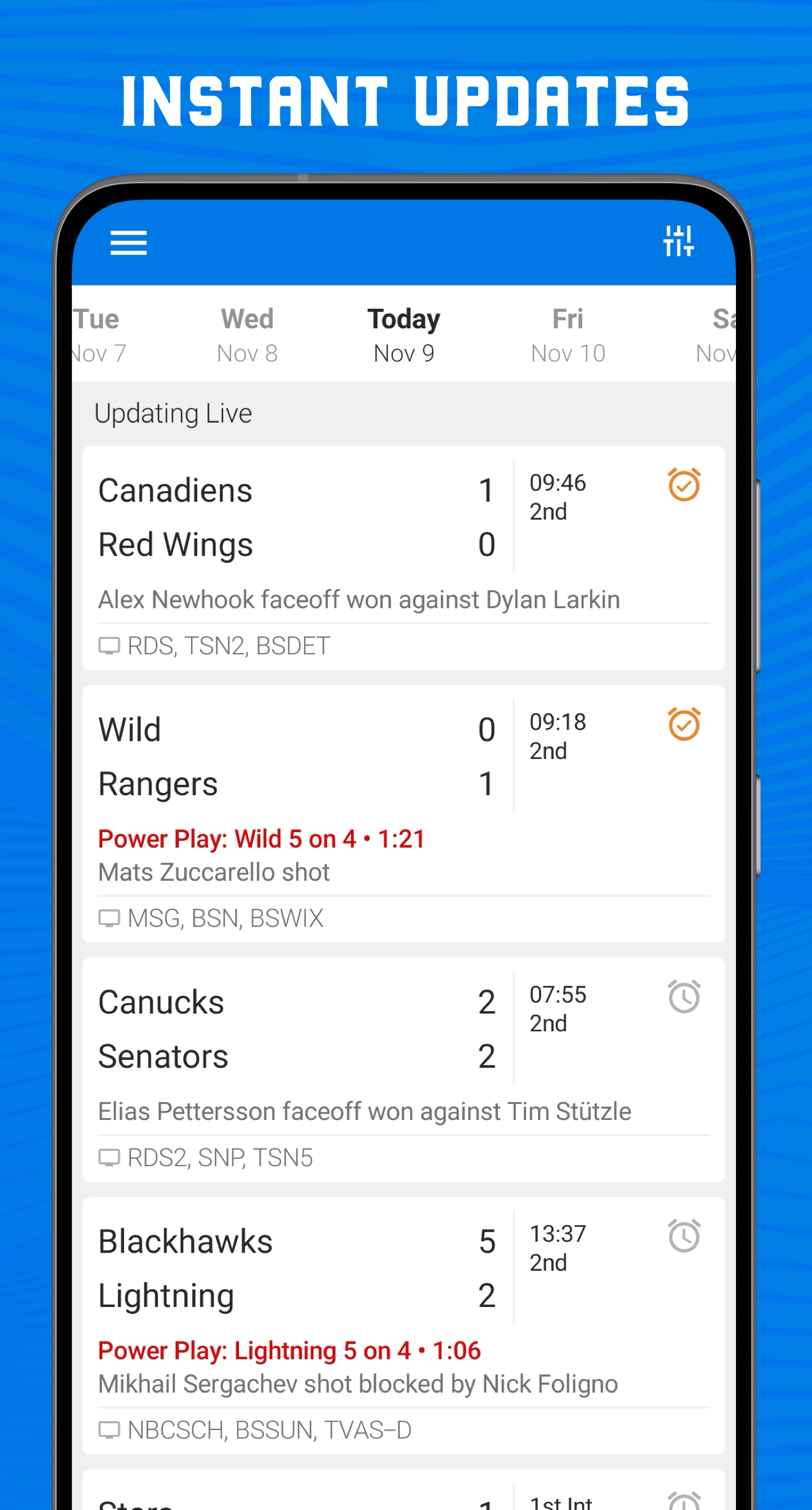 اسکرین شات 2 برنامه Superfan Sports: Pro Hockey