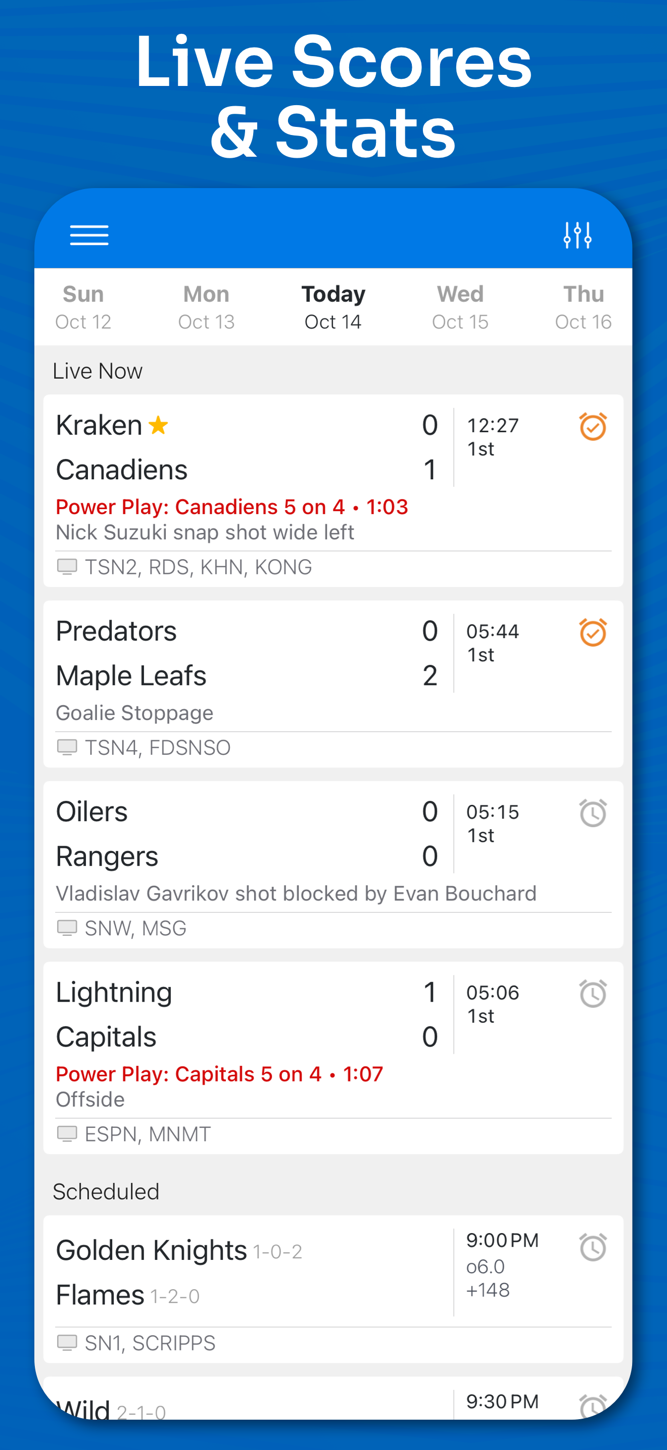 اسکرین شات 2 برنامه Superfan Sports: Pro Hockey