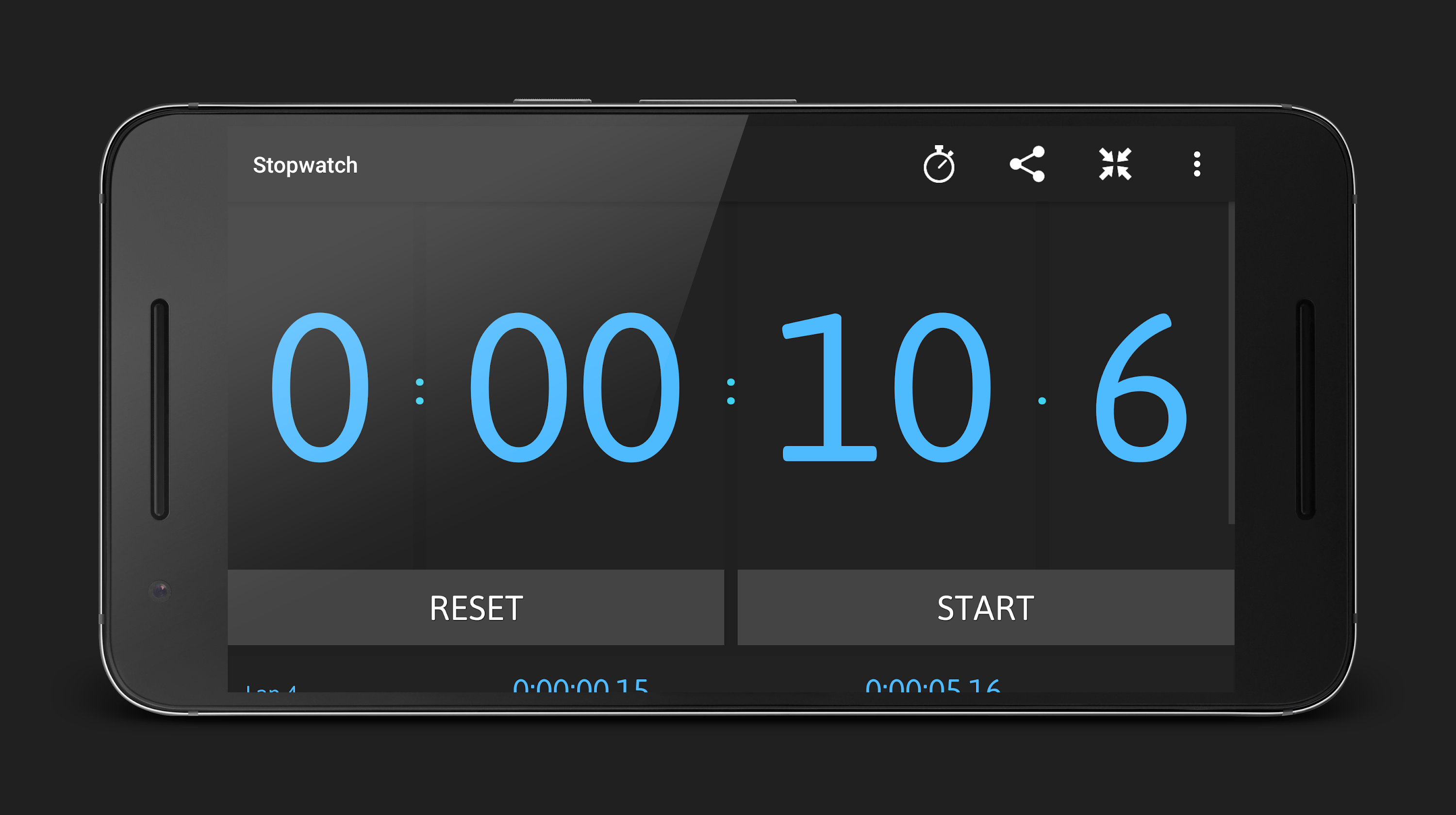 اسکرین شات 1 برنامه Multi Stopwatch and Timer Plus