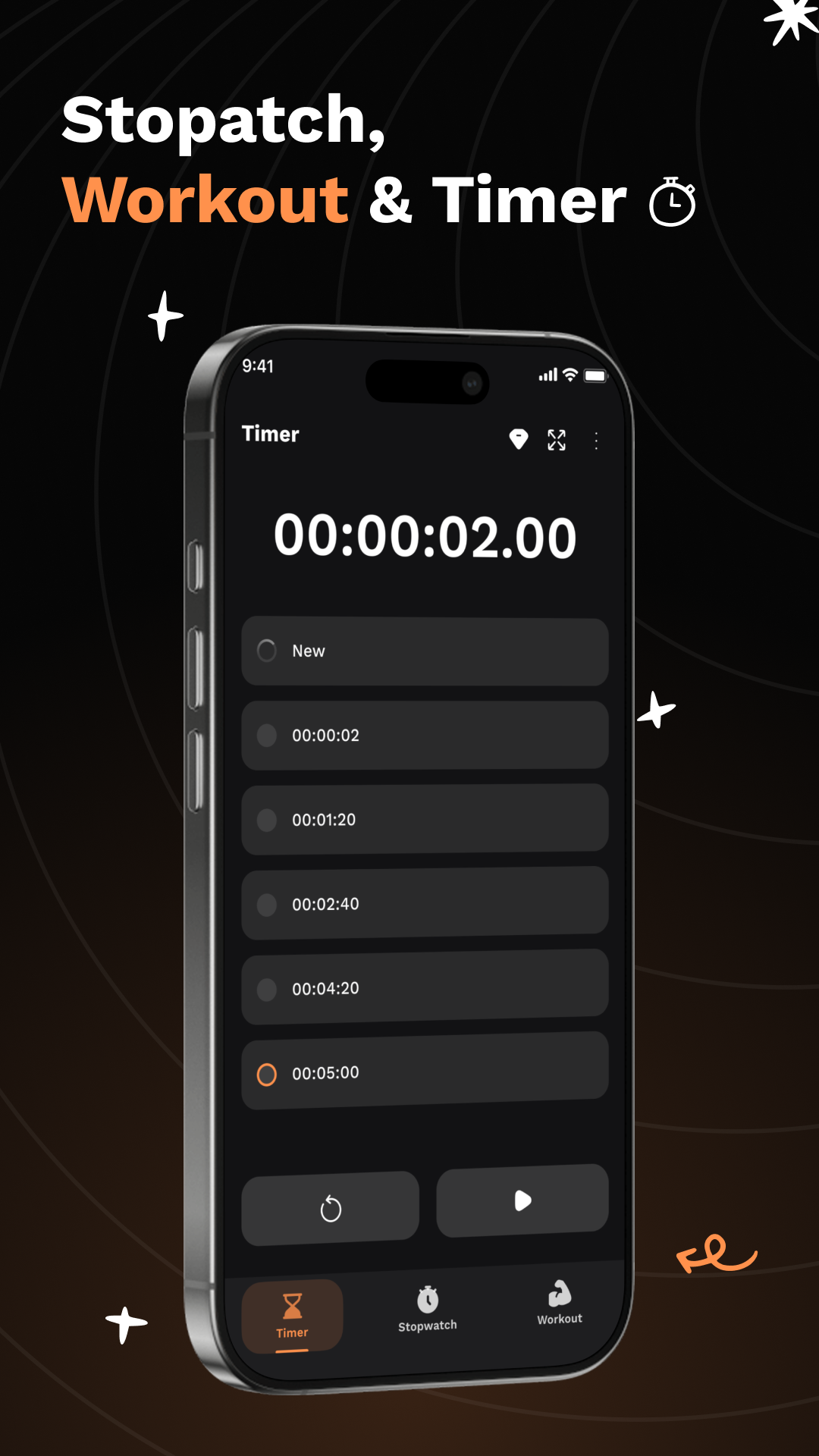 اسکرین شات 2 برنامه Multi Stopwatch and Timer Plus