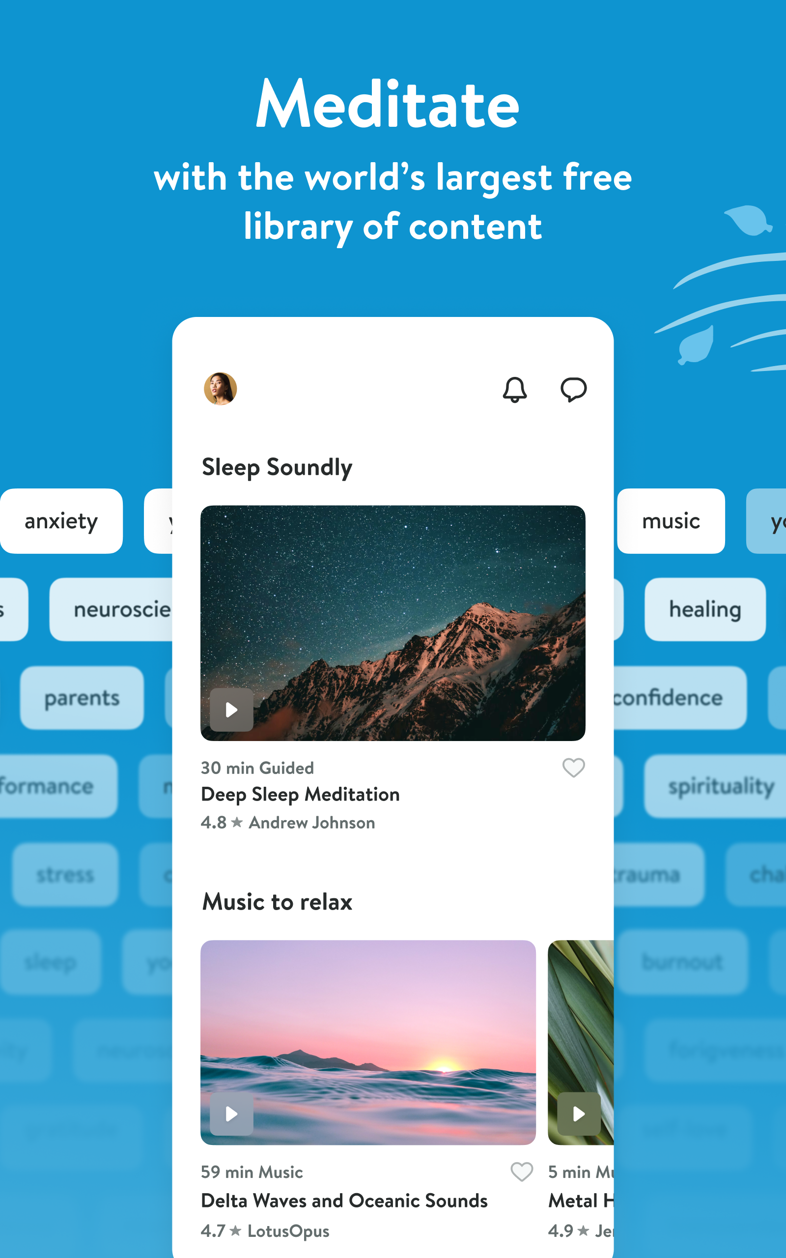 اسکرین شات 4 برنامه Insight Timer - Meditation App