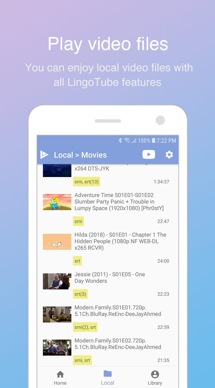 اسکرین شات 5 برنامه LingoTube  dual caption player
