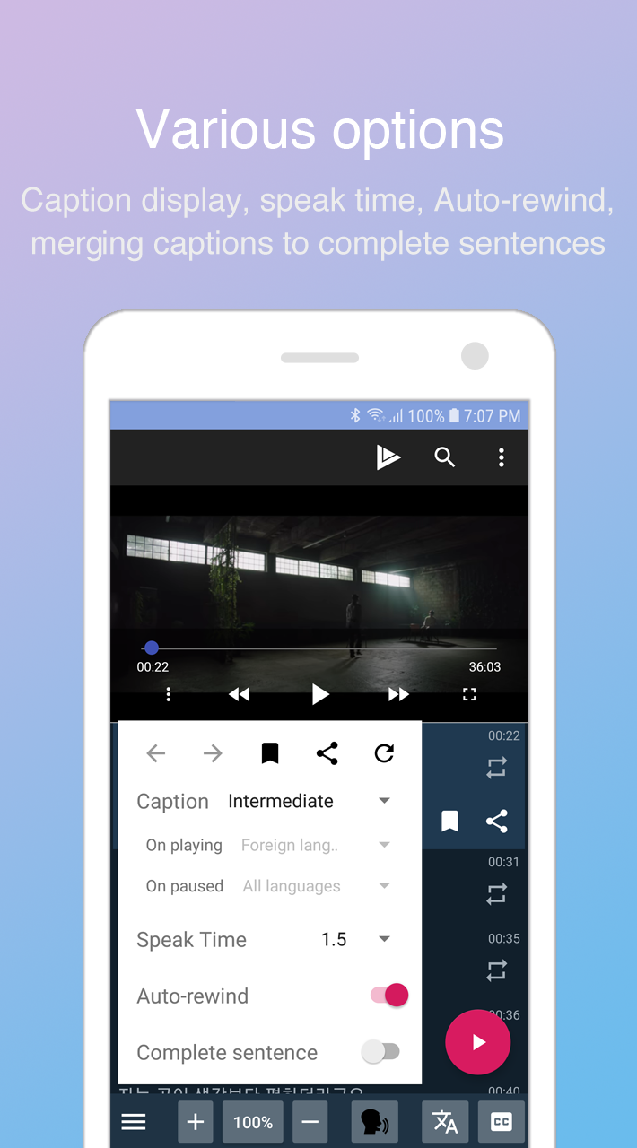اسکرین شات 7 برنامه LingoTube  dual caption player