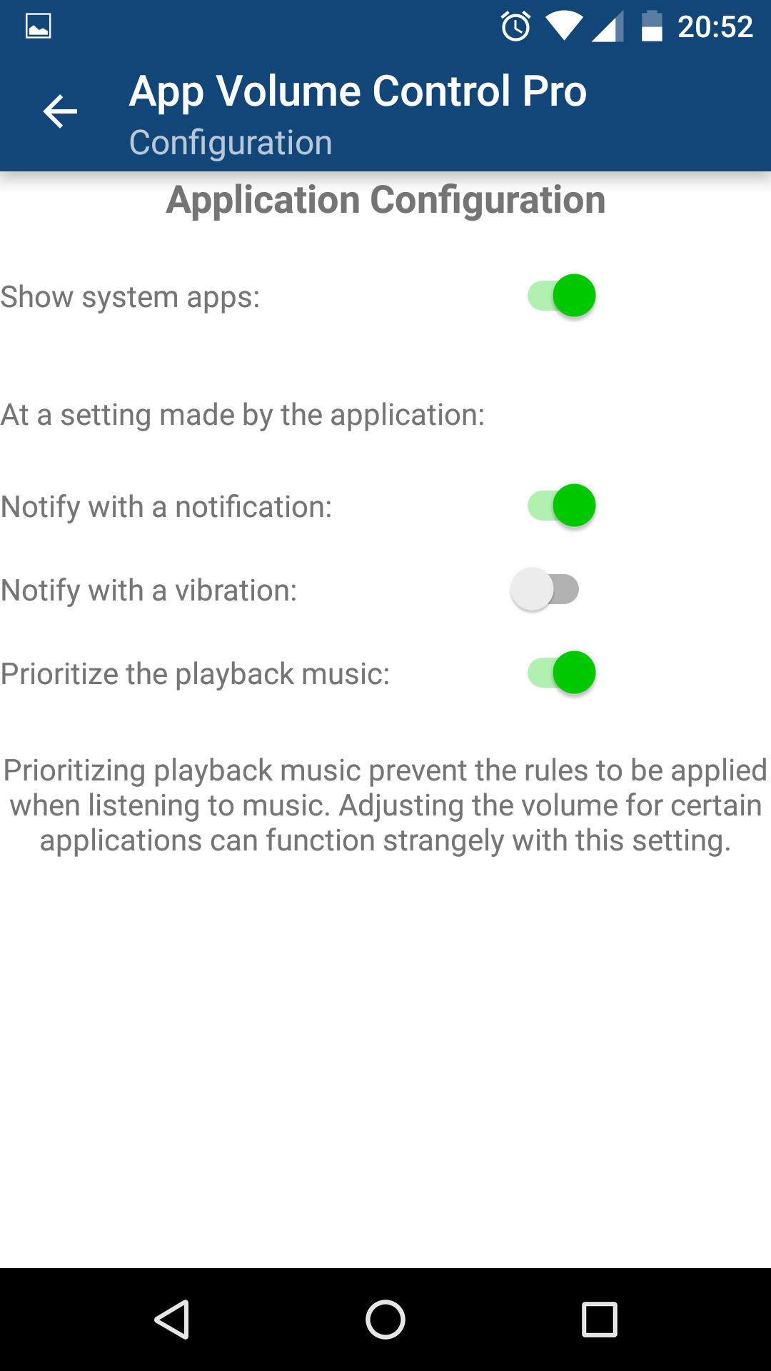 اسکرین شات 4 برنامه App Volume Control