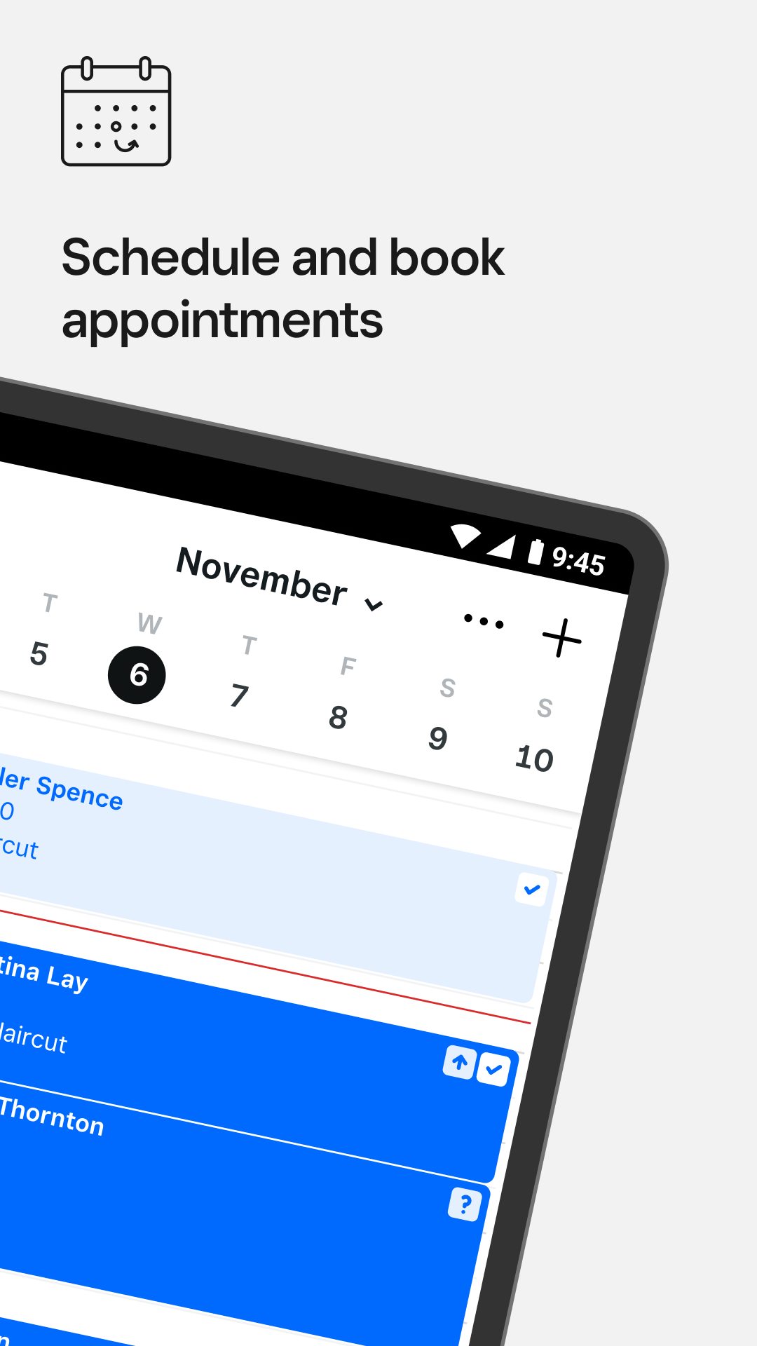 اسکرین شات 2 برنامه Square Appointments: Scheduler