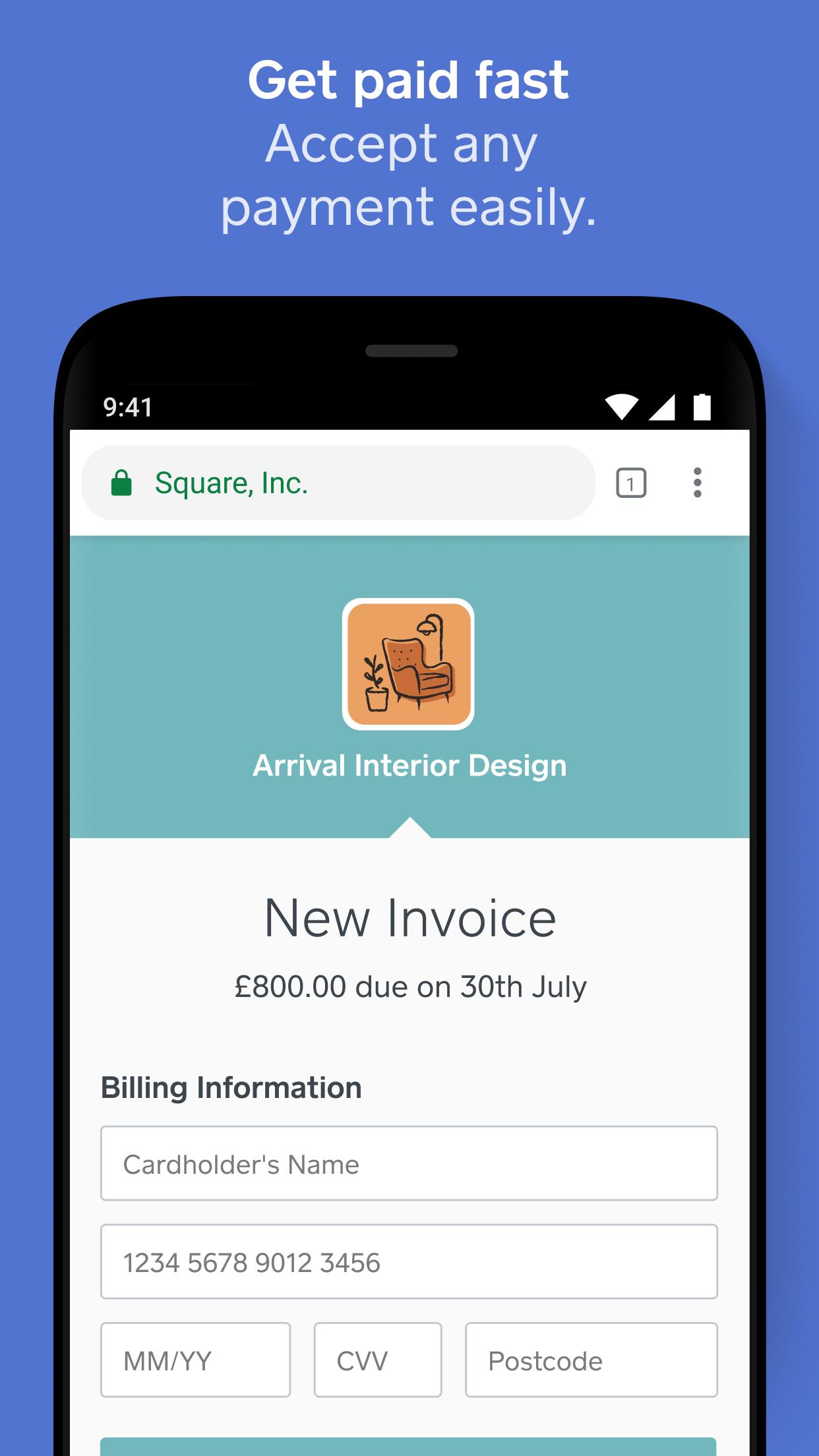 اسکرین شات 1 برنامه Square Invoices
