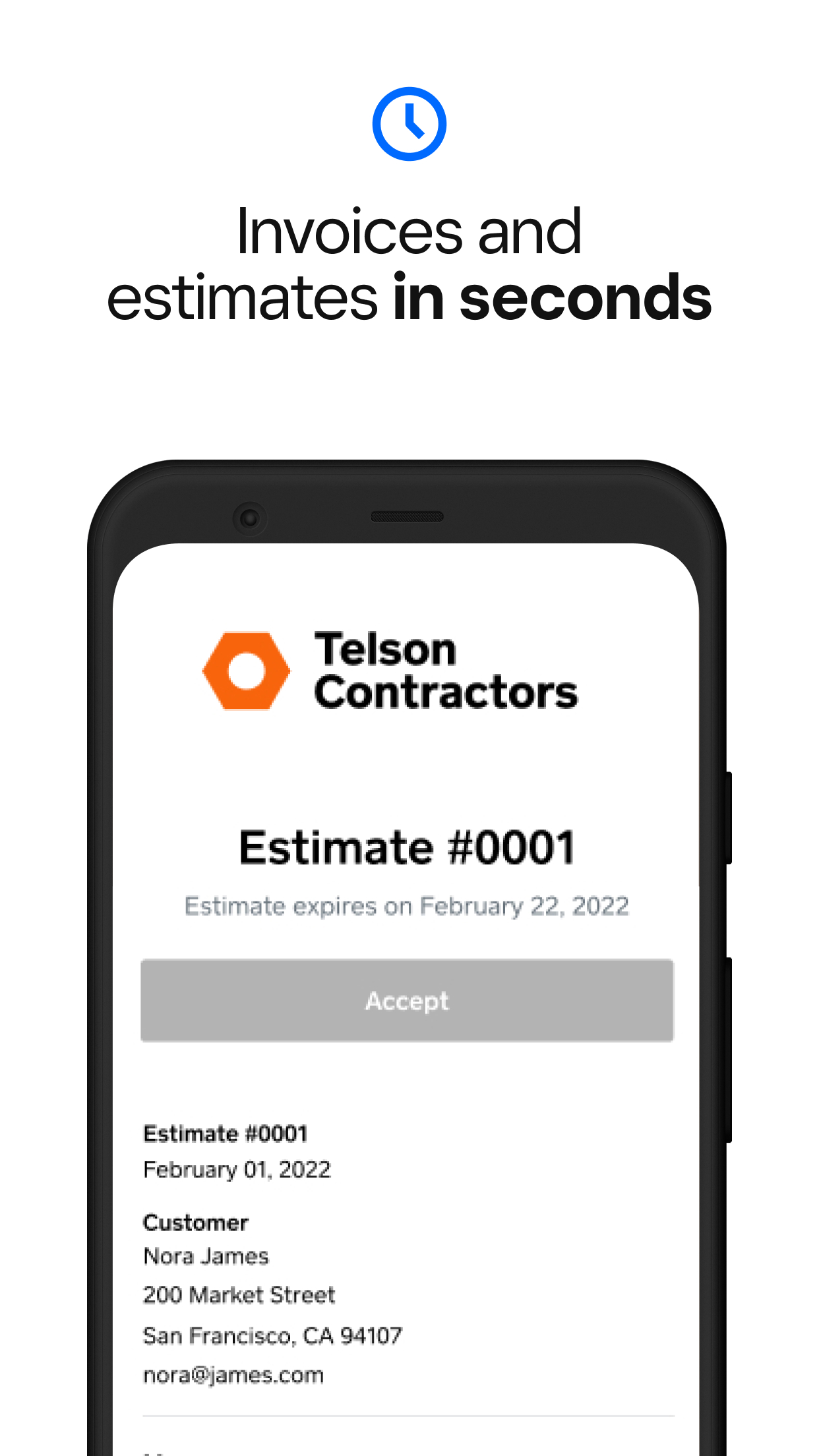 اسکرین شات 4 برنامه Square Invoices: Invoice Maker