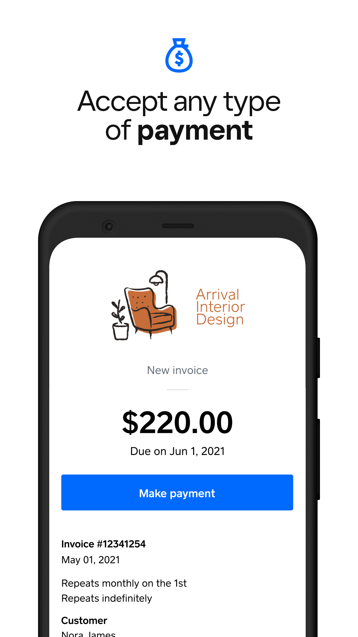 اسکرین شات 3 برنامه Square Invoices