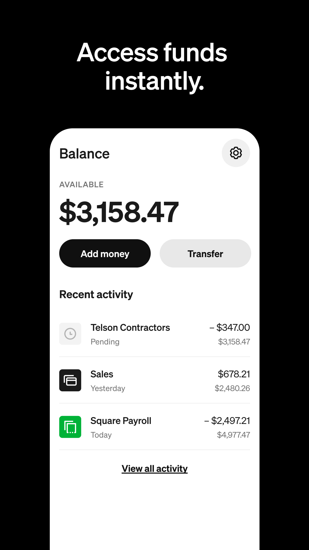 اسکرین شات 3 برنامه Square Point of Sale: Payment