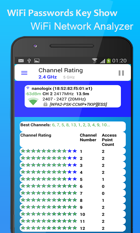 اسکرین شات 8 برنامه Wifi Password Key Show Connect