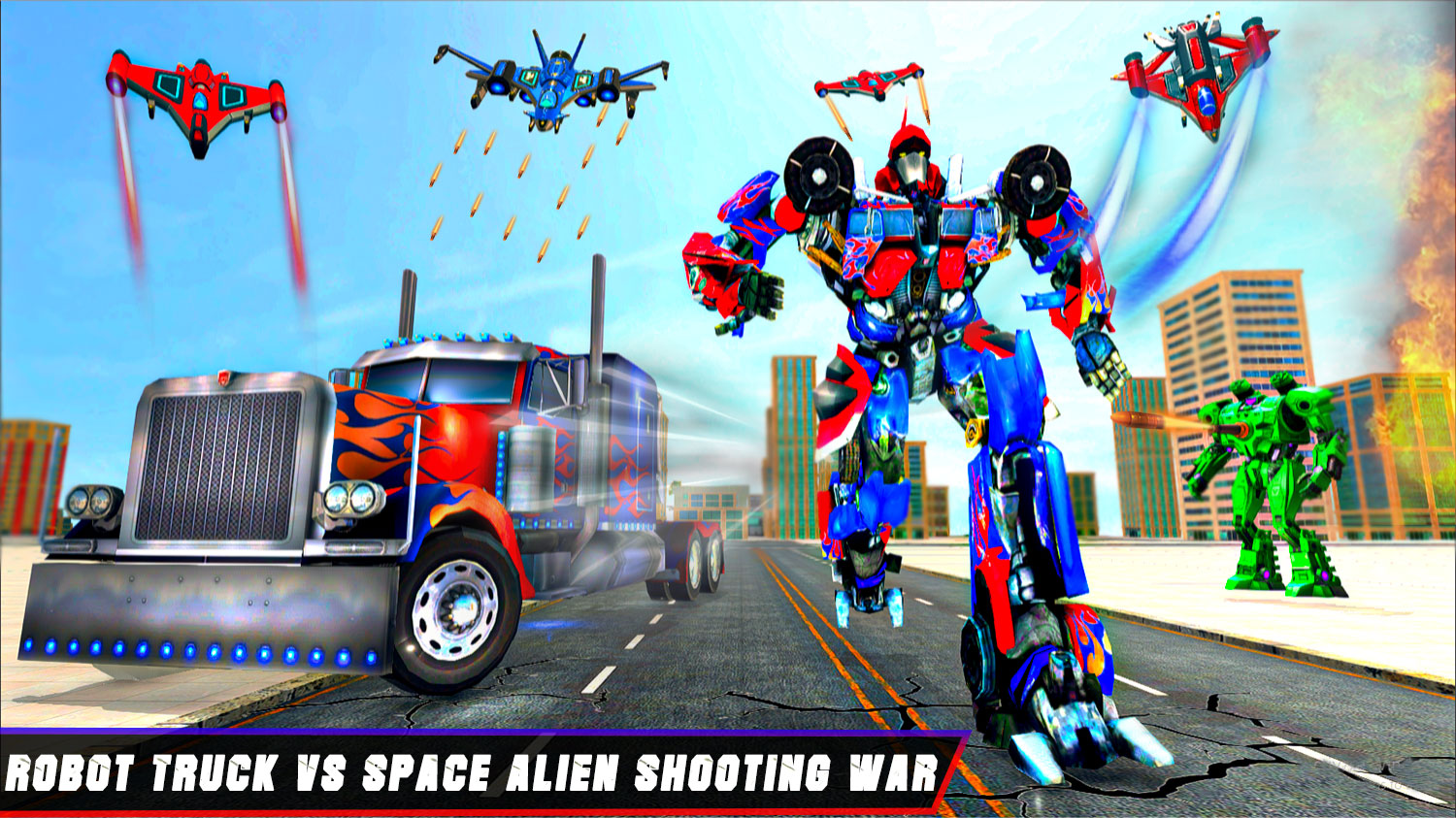 اسکرین شات 1 برنامه Truck Robot Transform Game