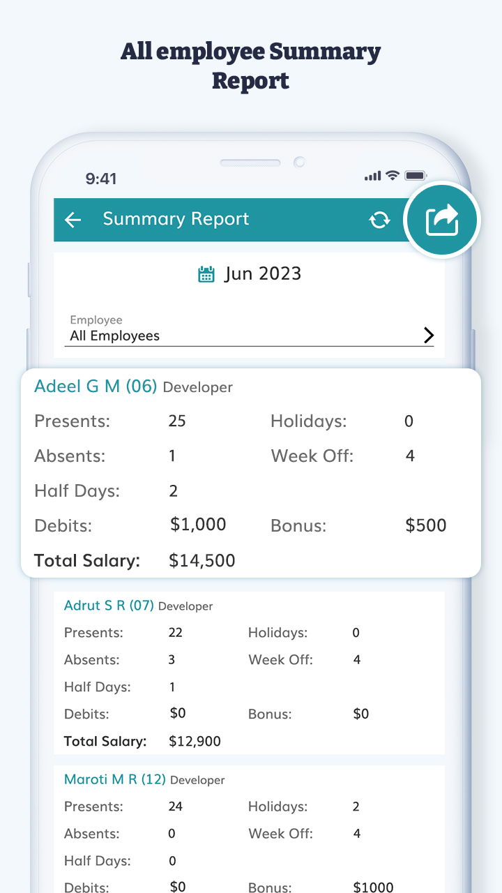 اسکرین شات 7 برنامه EMS – Attendance Manager