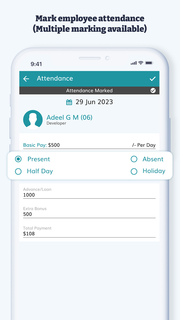 اسکرین شات 5 برنامه EMS – Attendance Manager