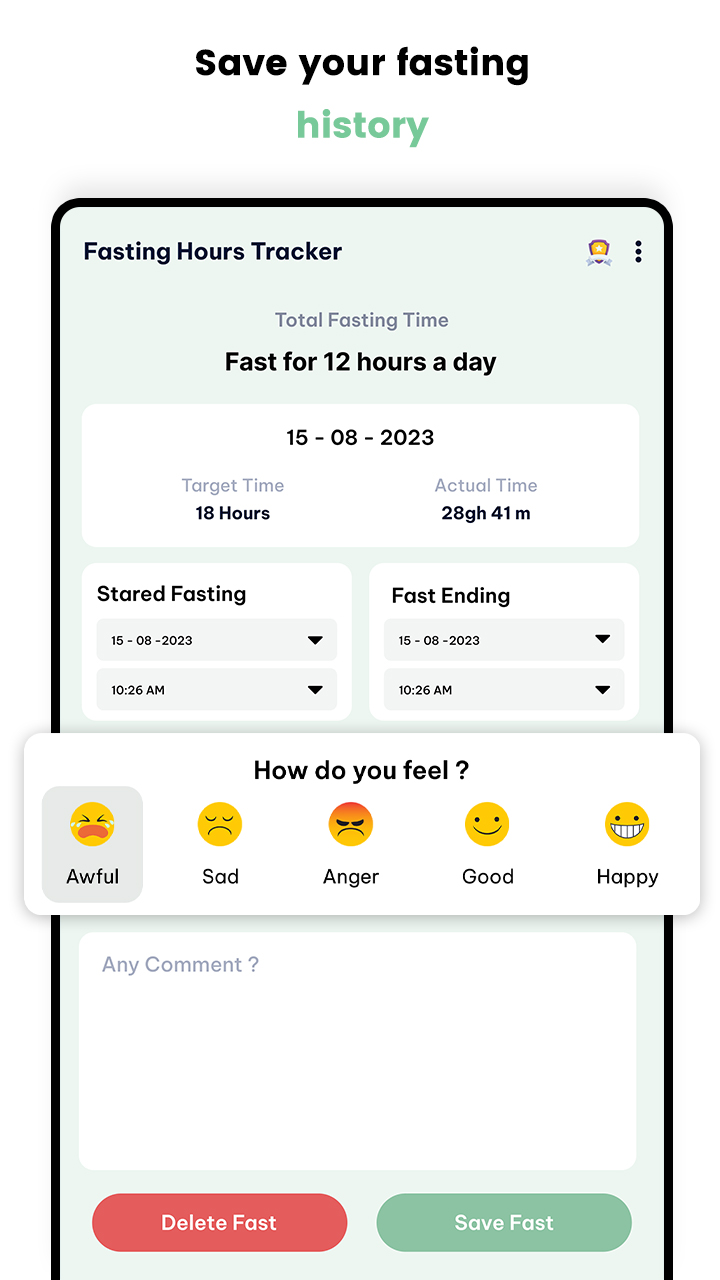 اسکرین شات 3 برنامه Intermittent Fasting Tracker