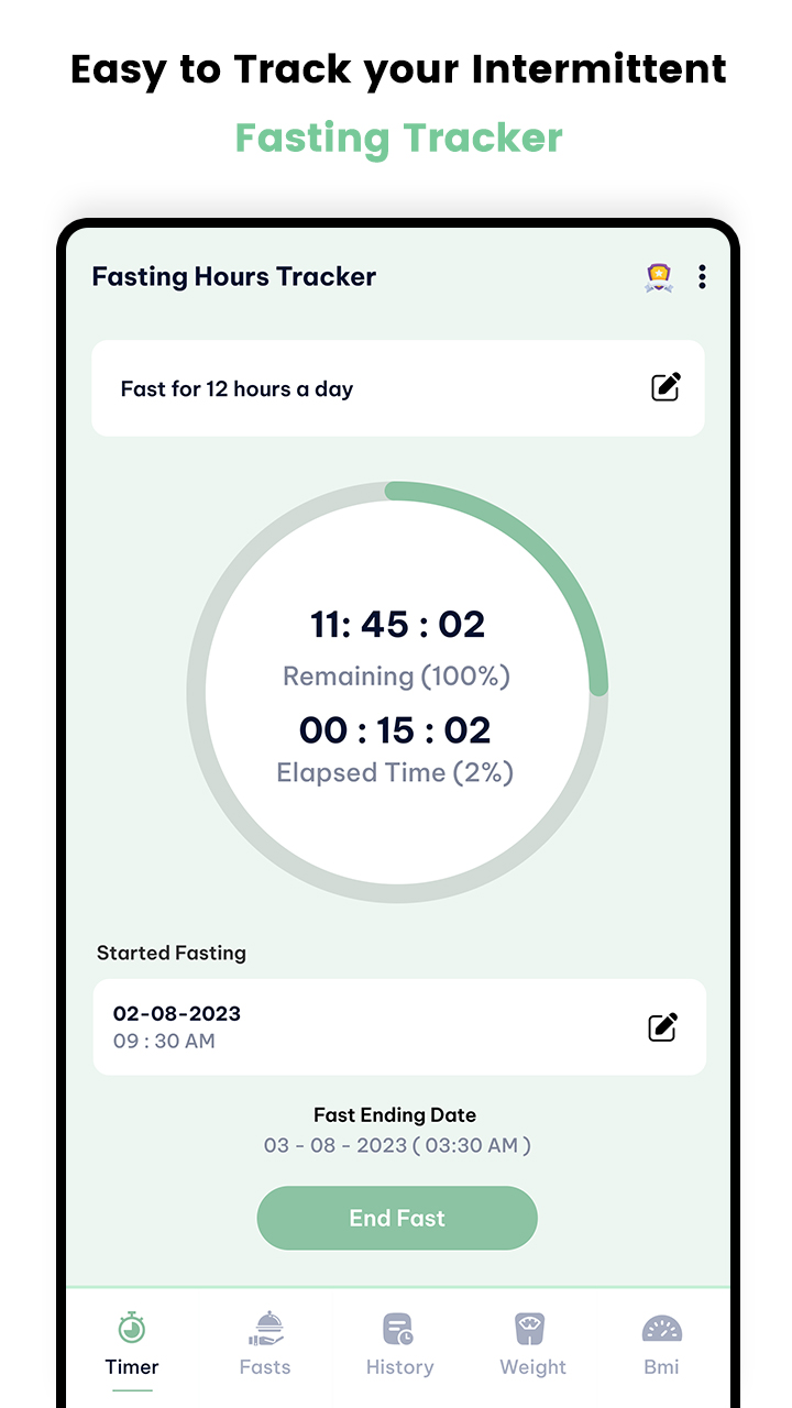 اسکرین شات 2 برنامه Intermittent Fasting Tracker