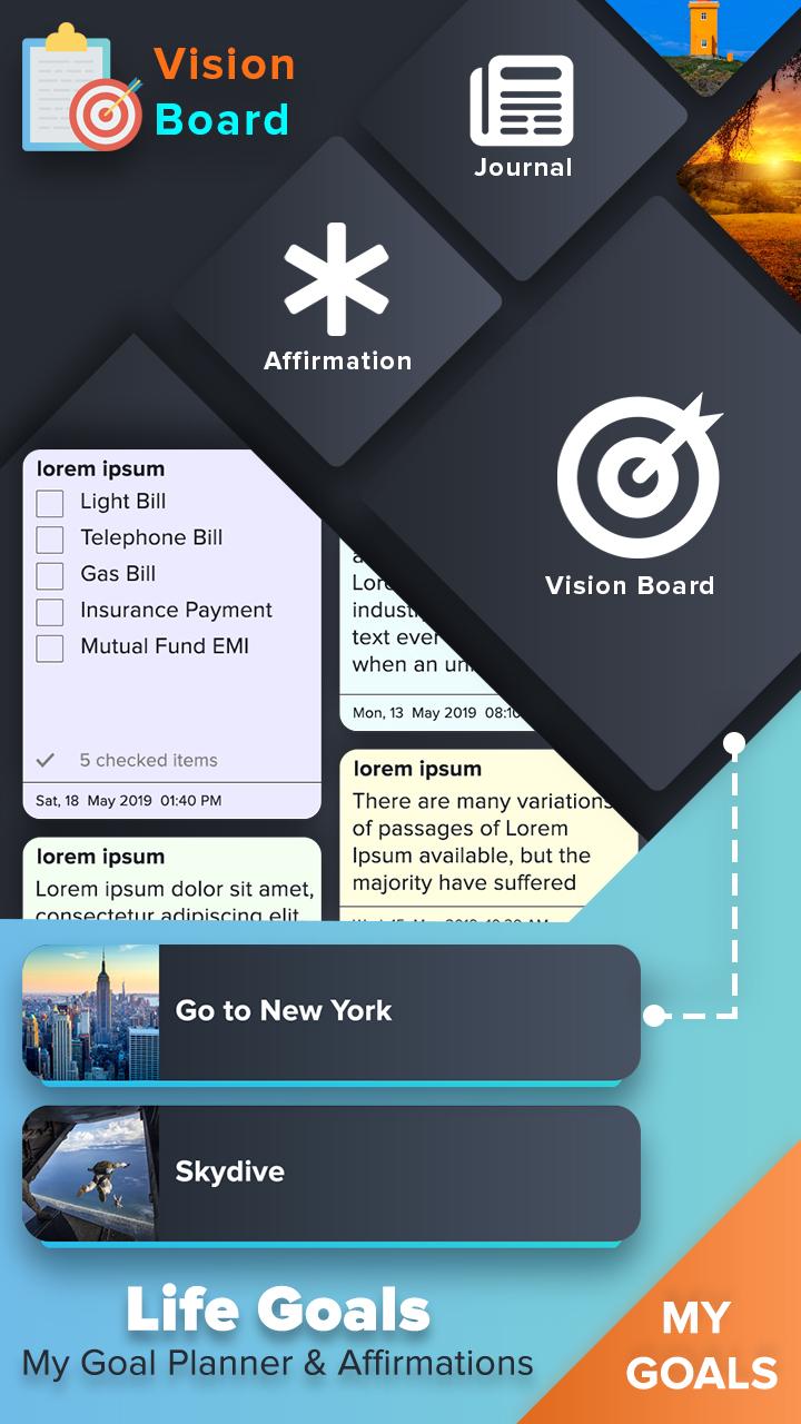 اسکرین شات 1 برنامه Life Goals – My Goal Planner &