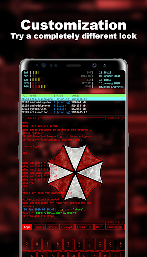 اسکرین شات 3 برنامه Geek Launcher -- Aris Hacker Theme