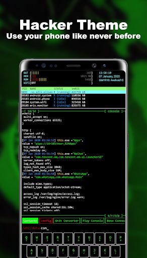 اسکرین شات 1 برنامه Geek Launcher -- Aris Hacker Theme