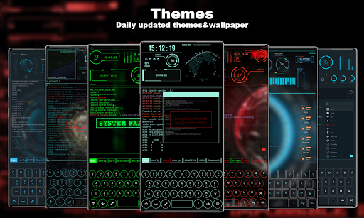 اسکرین شات 5 برنامه Geek Launcher -- Aris Hacker Theme
