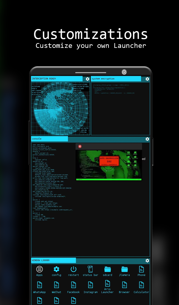 اسکرین شات 4 برنامه Hacker Launcher
