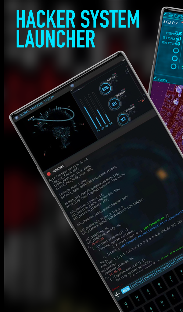 اسکرین شات 1 برنامه Hacker System Launcher