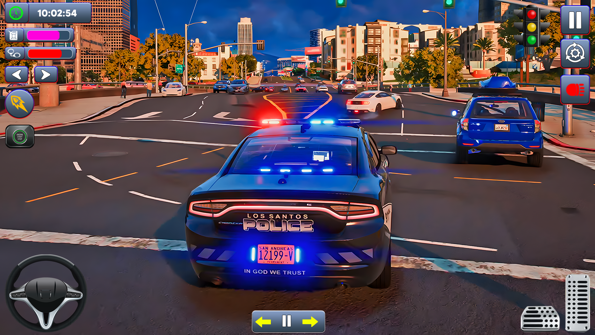 اسکرین شات 3 برنامه US Police Car Games 3D