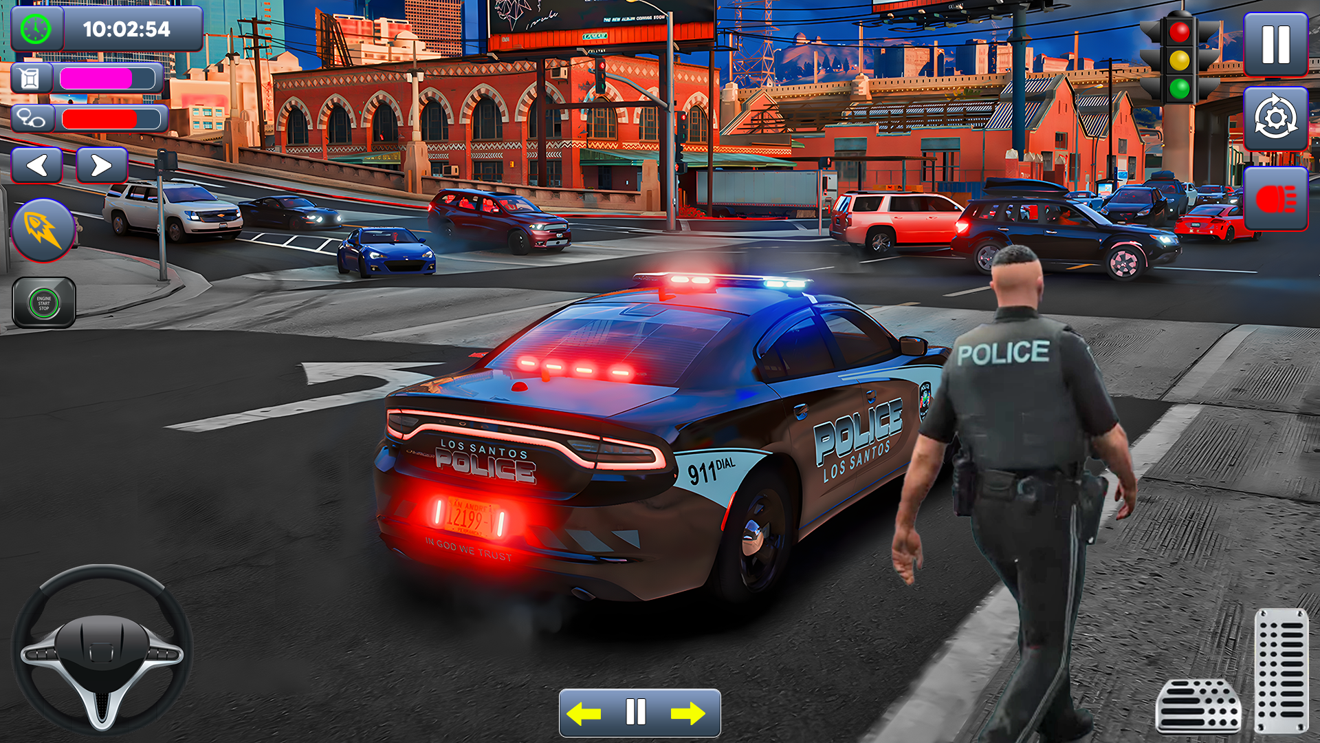اسکرین شات 5 برنامه US Police Car Games 3D
