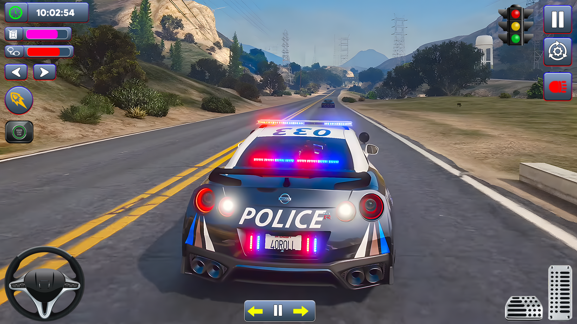 اسکرین شات 1 برنامه US Police Car Games 3D