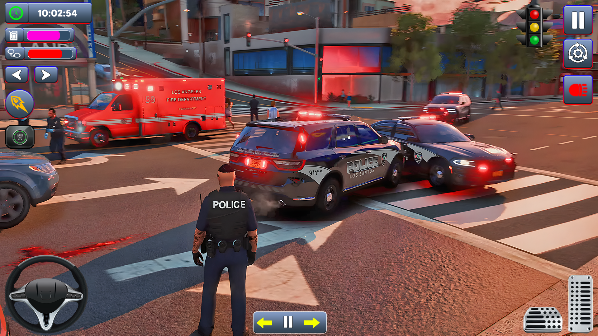اسکرین شات 7 برنامه US Police Car Games 3D