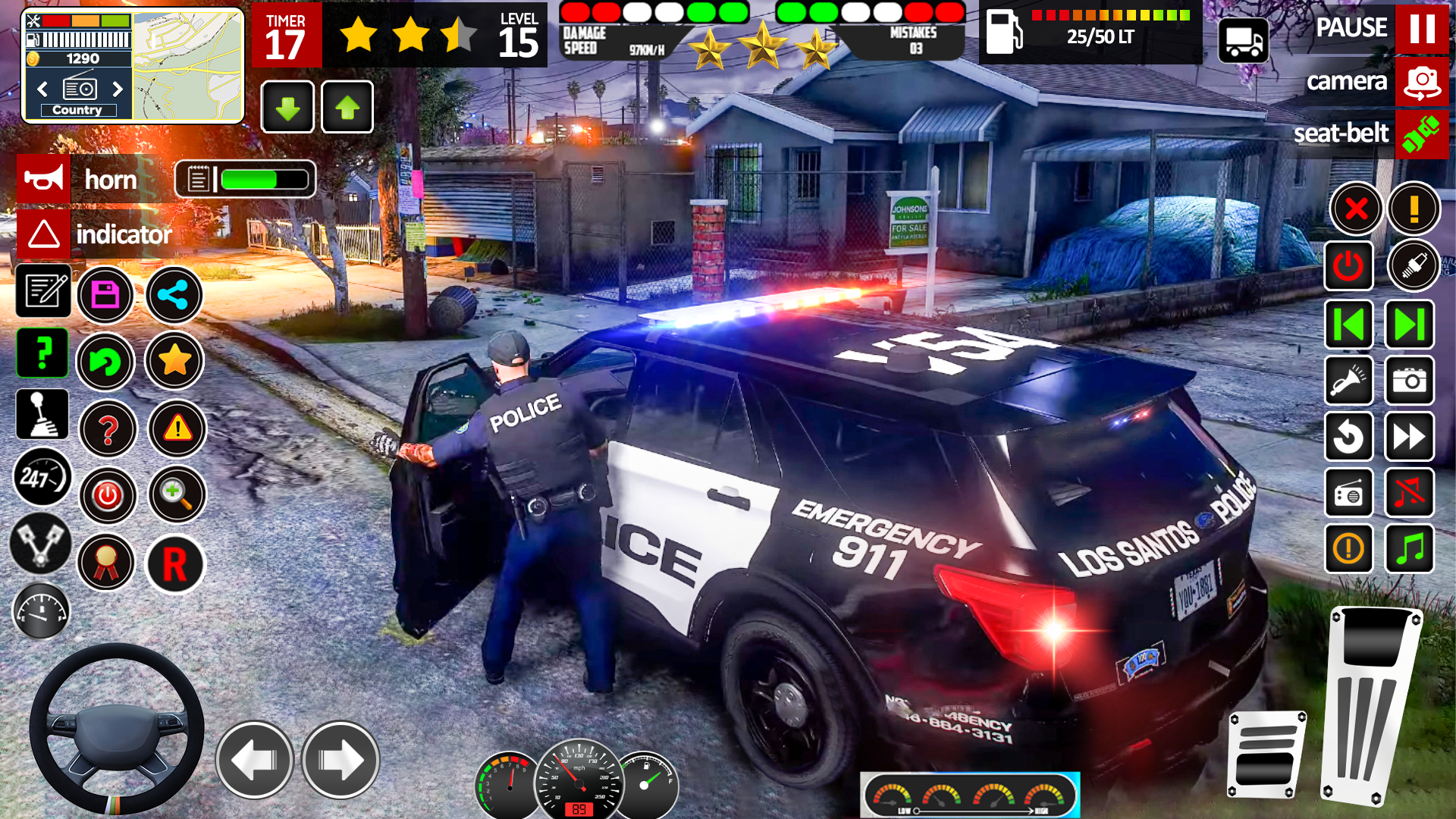 اسکرین شات 1 برنامه US Police Car Games 3D